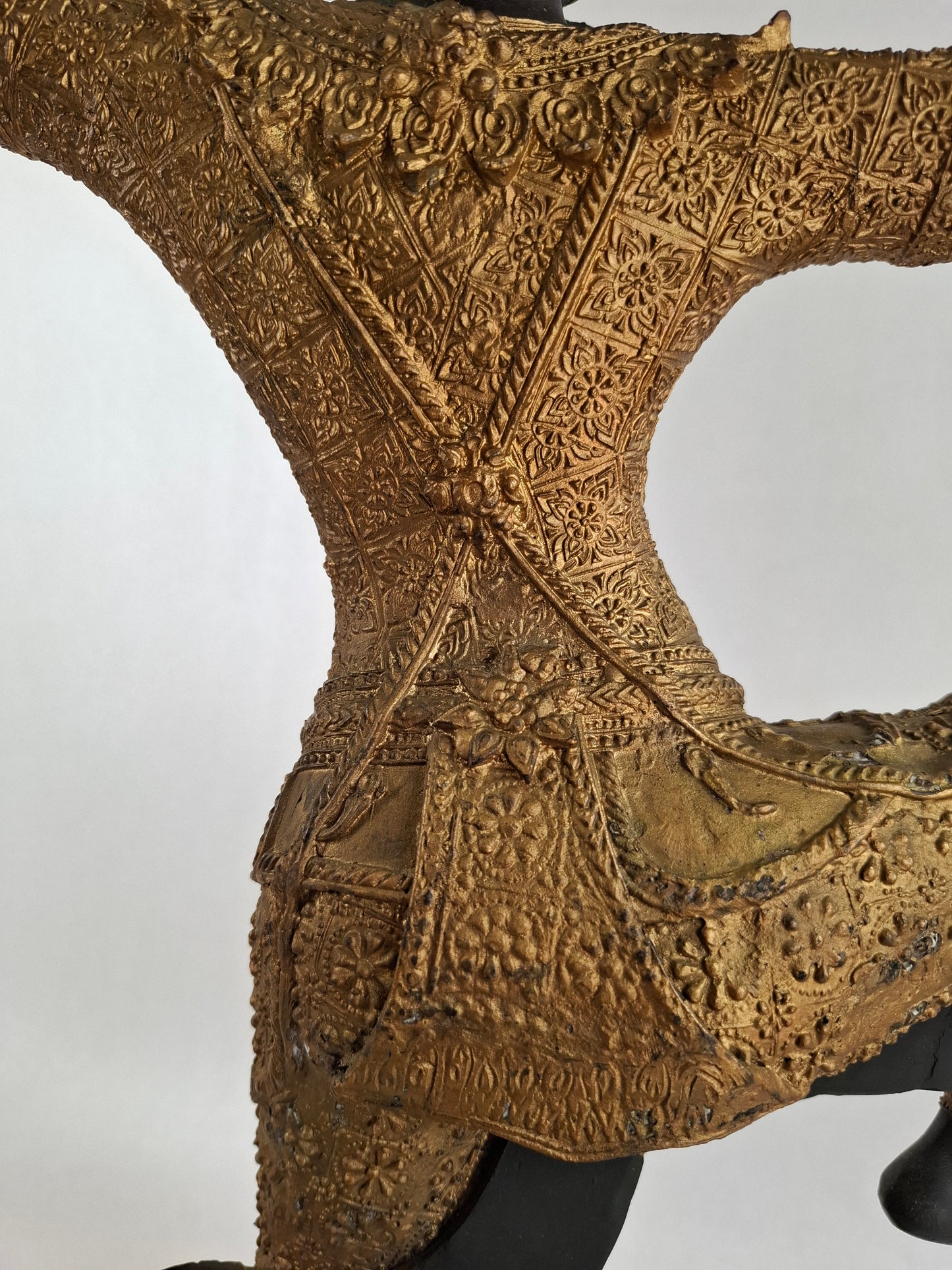 Large bronze gilded Rama archer statue // Thailand - 20th century