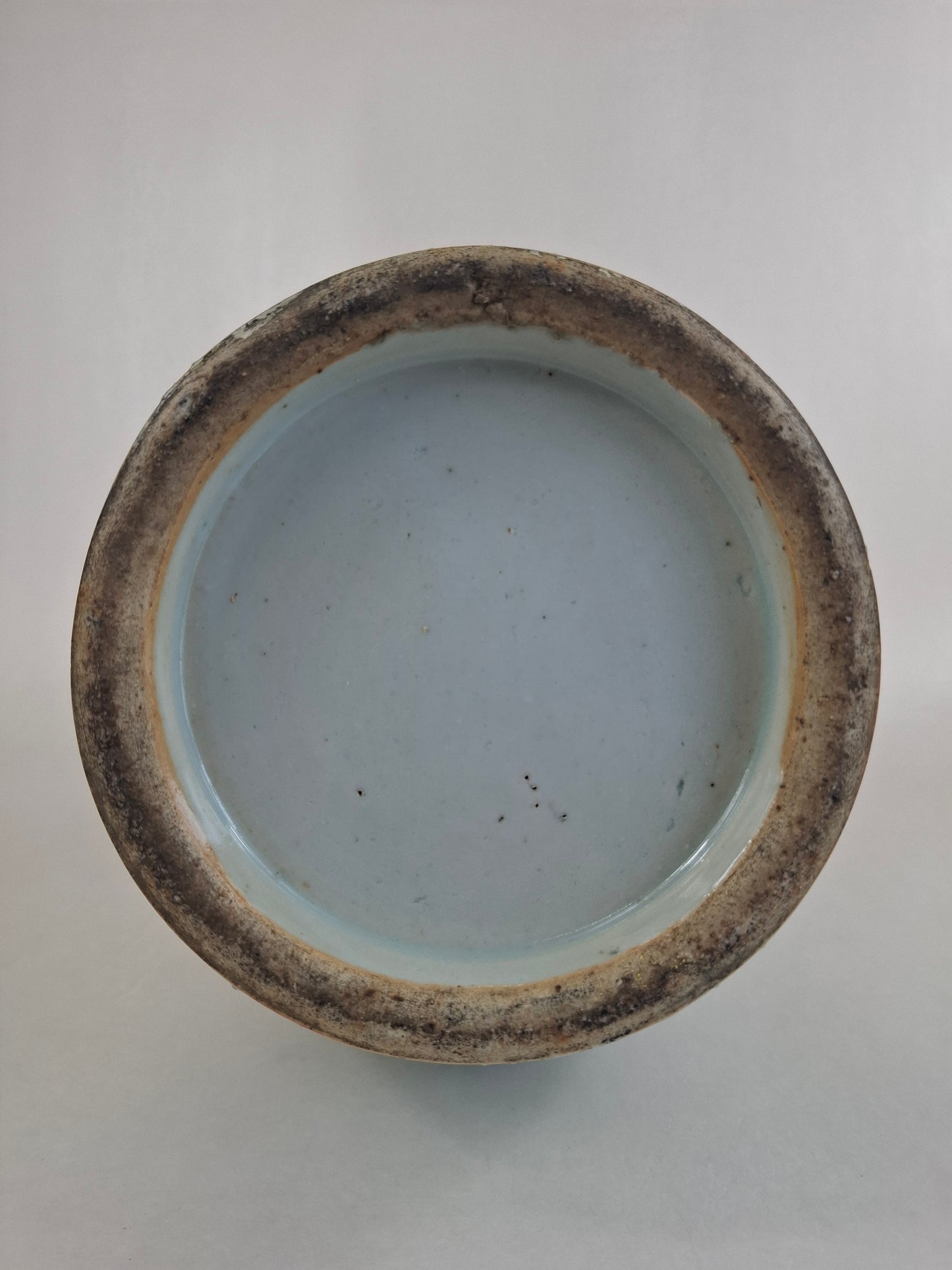 Antique Chinese vase decorated with a phoenix and flowers // Qing Dynasty - 19th century