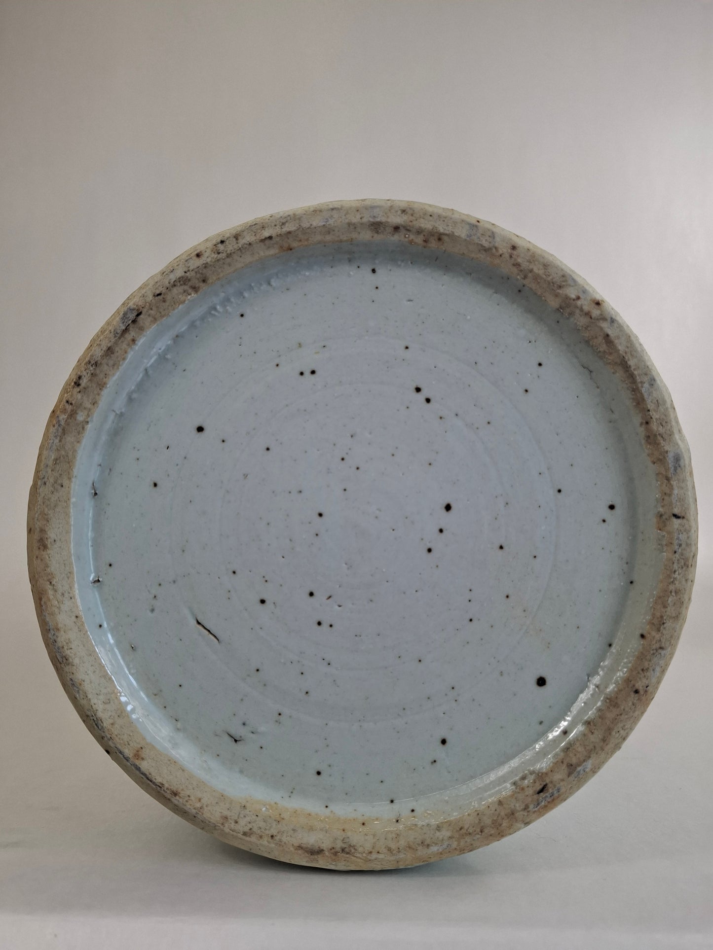 Large antique Chinese celadon vase decorated with phoenixes and flowers // Qing Dynasty - 19th century