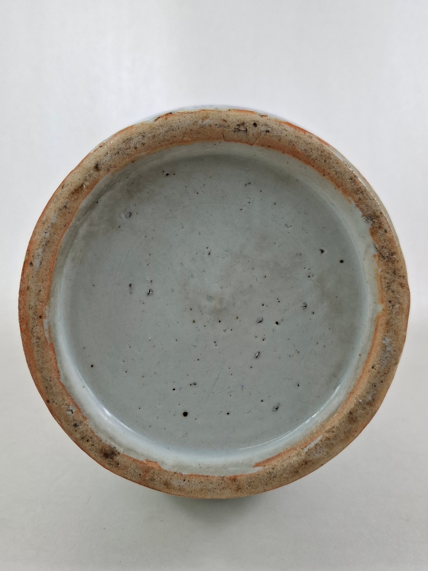 Antique Chinese vase decorated with a phoenix and flowers // Qing Dynasty - 19th century