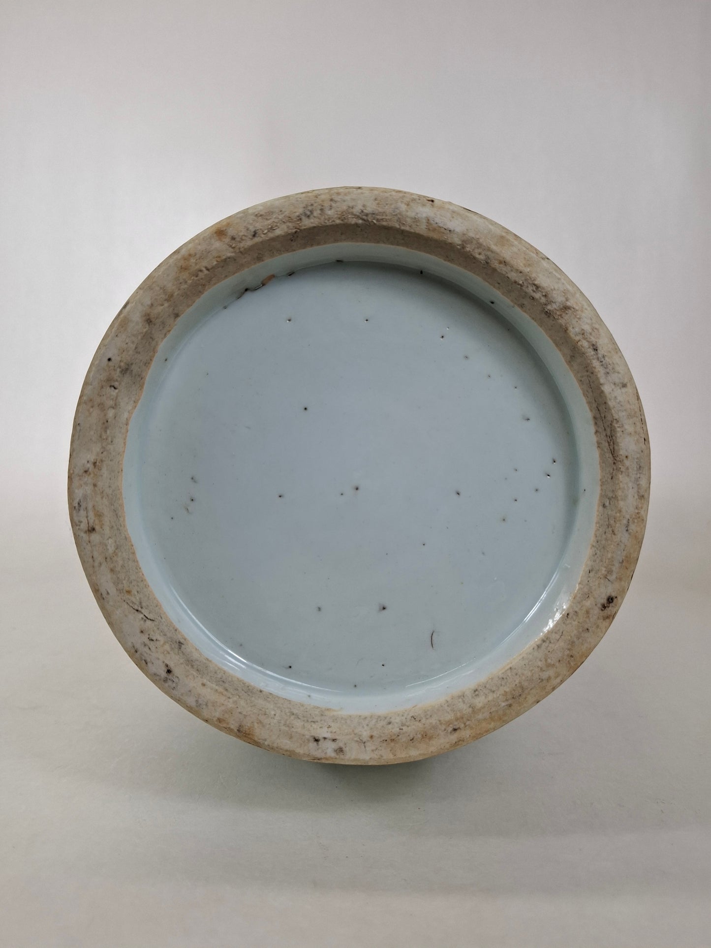 Large antique Chinese polychrome vase decorated with a phoenix and cranes // Republic period (1912-1949)