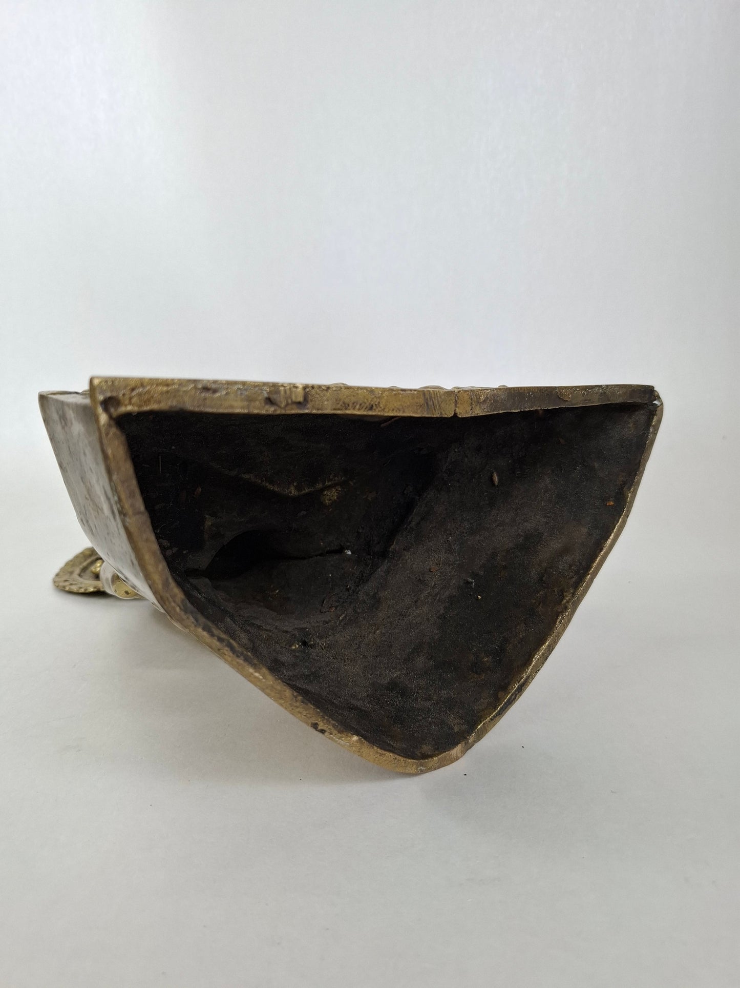 Large vintage Chinese sitting buddha in meditation posture // Brass - 20th century