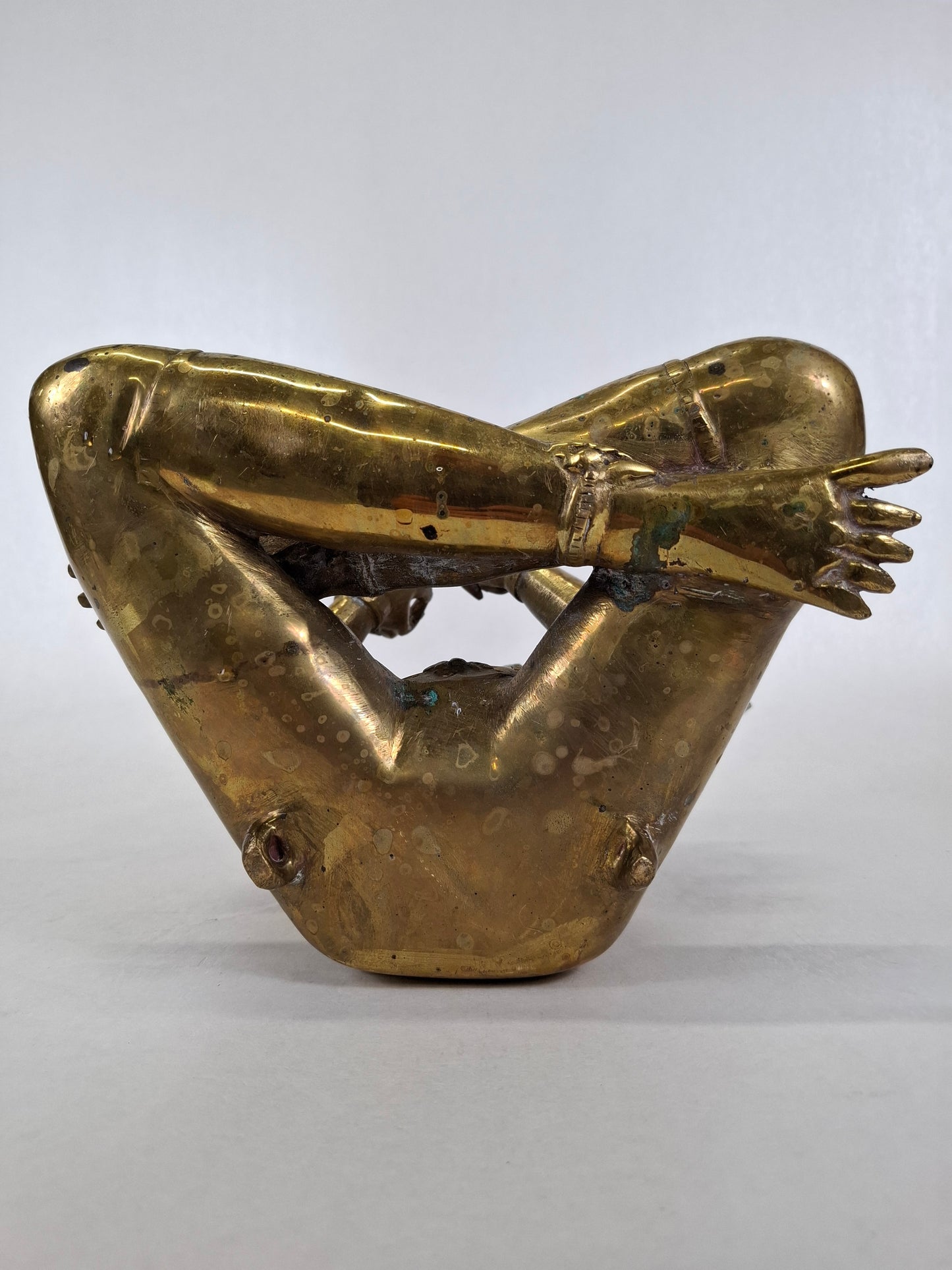 大型中世纪藏式菩萨雕塑 // 佛教 - 复古灵性艺术品 - 黄铜