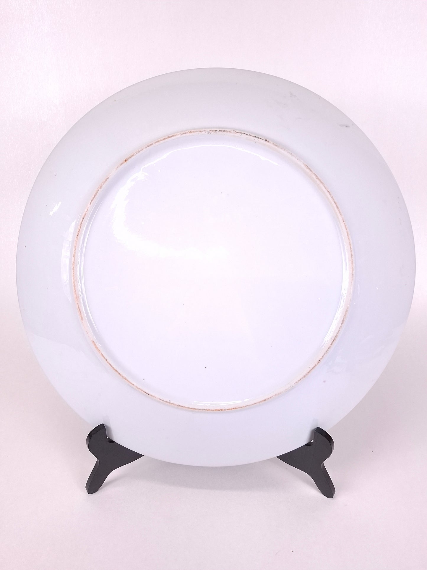 Very large XXL Chinese famille rose plate decorated with millefleur decor // 20th century