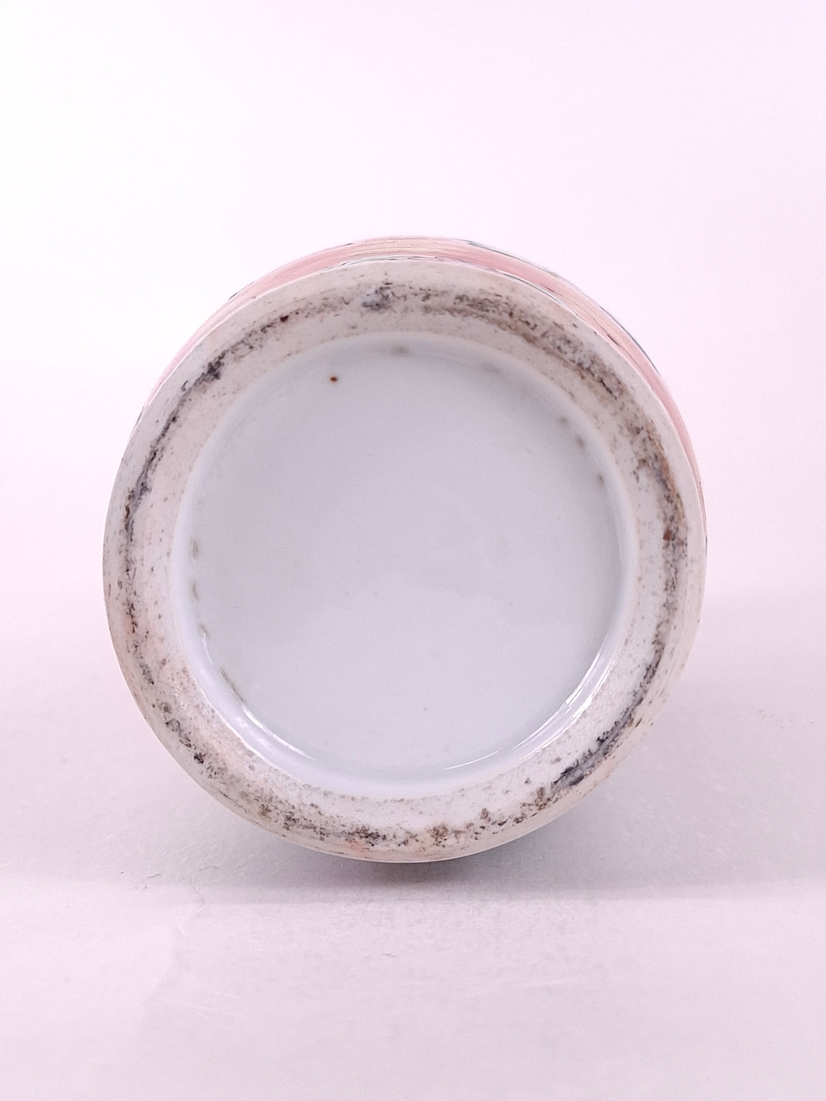 Antique Chinese canton rose medallion vase // Qing Dynasty - 19th century