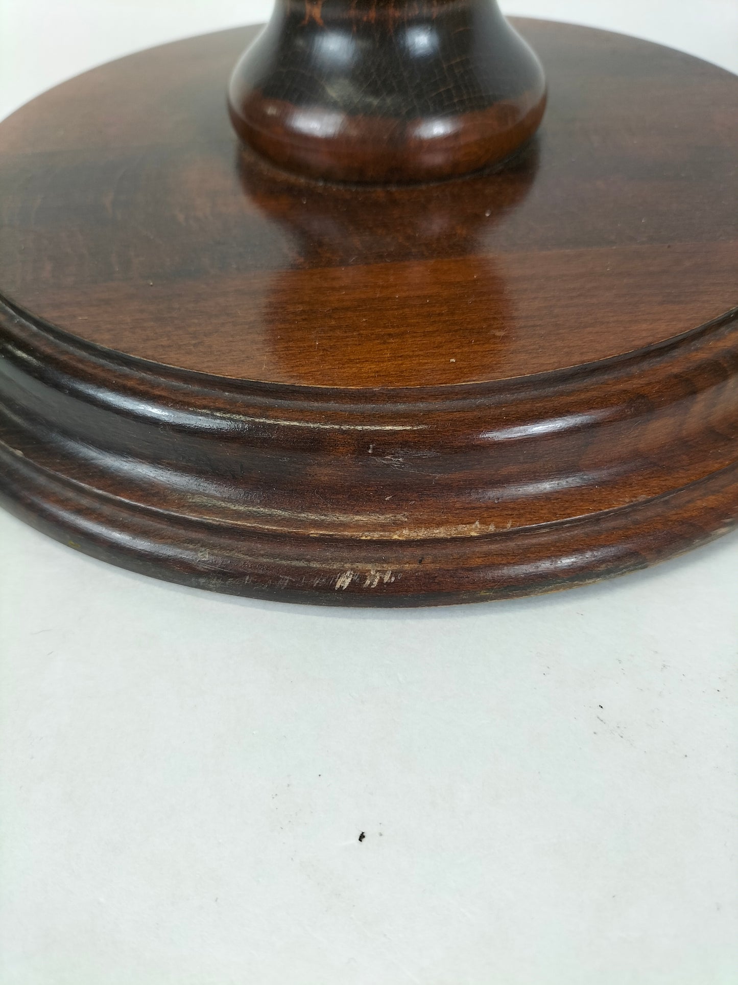 Large vintage wooden barley twist plant stand // Belgium - Mid 20th century