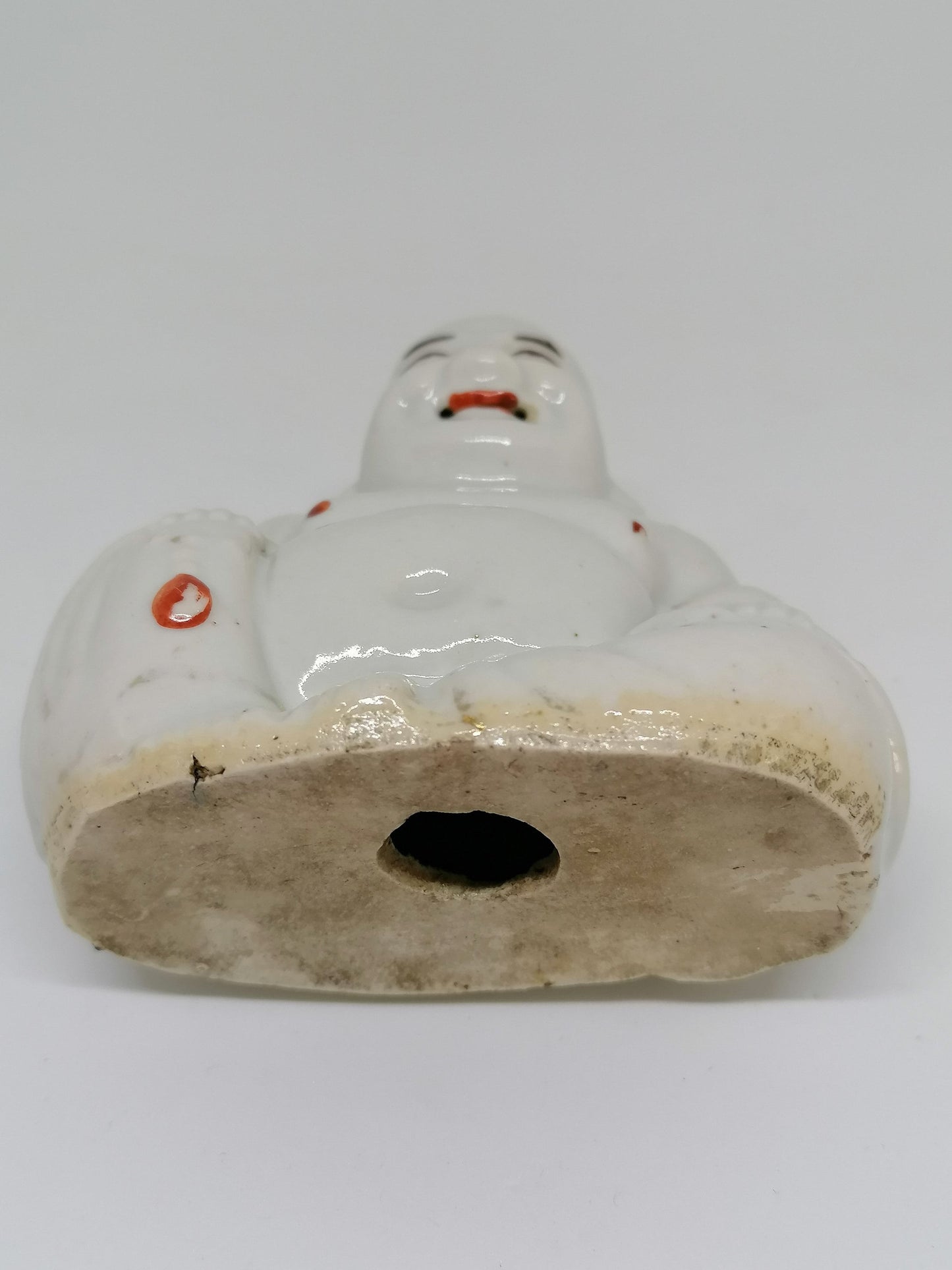 Antique Chinese laughing buddha in a sitting position // Republic period (1912-1949)