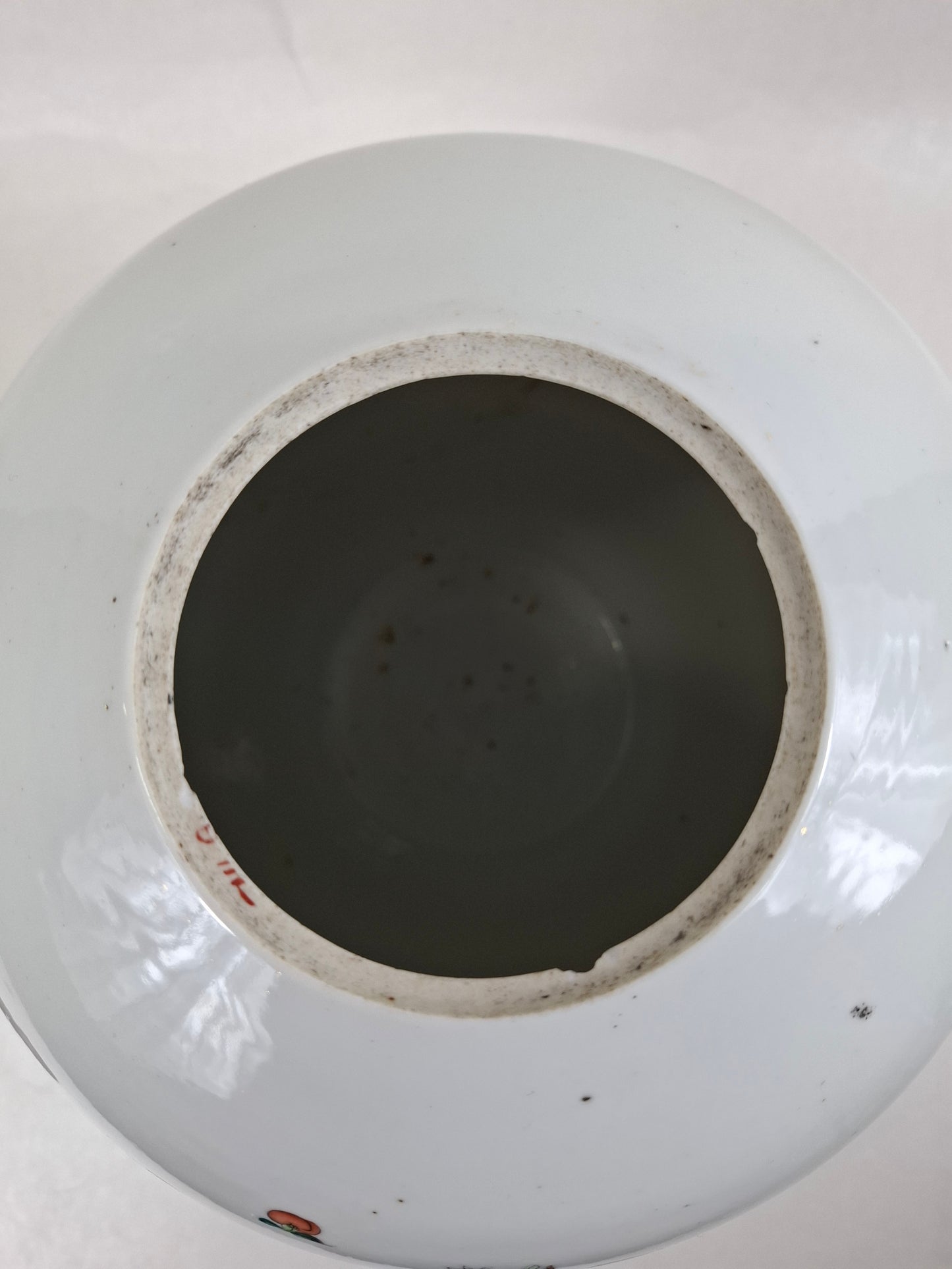 Pot à gingembre chinois ancien décoré de Hua Shen et de dames // Période de la République (1912-1949)