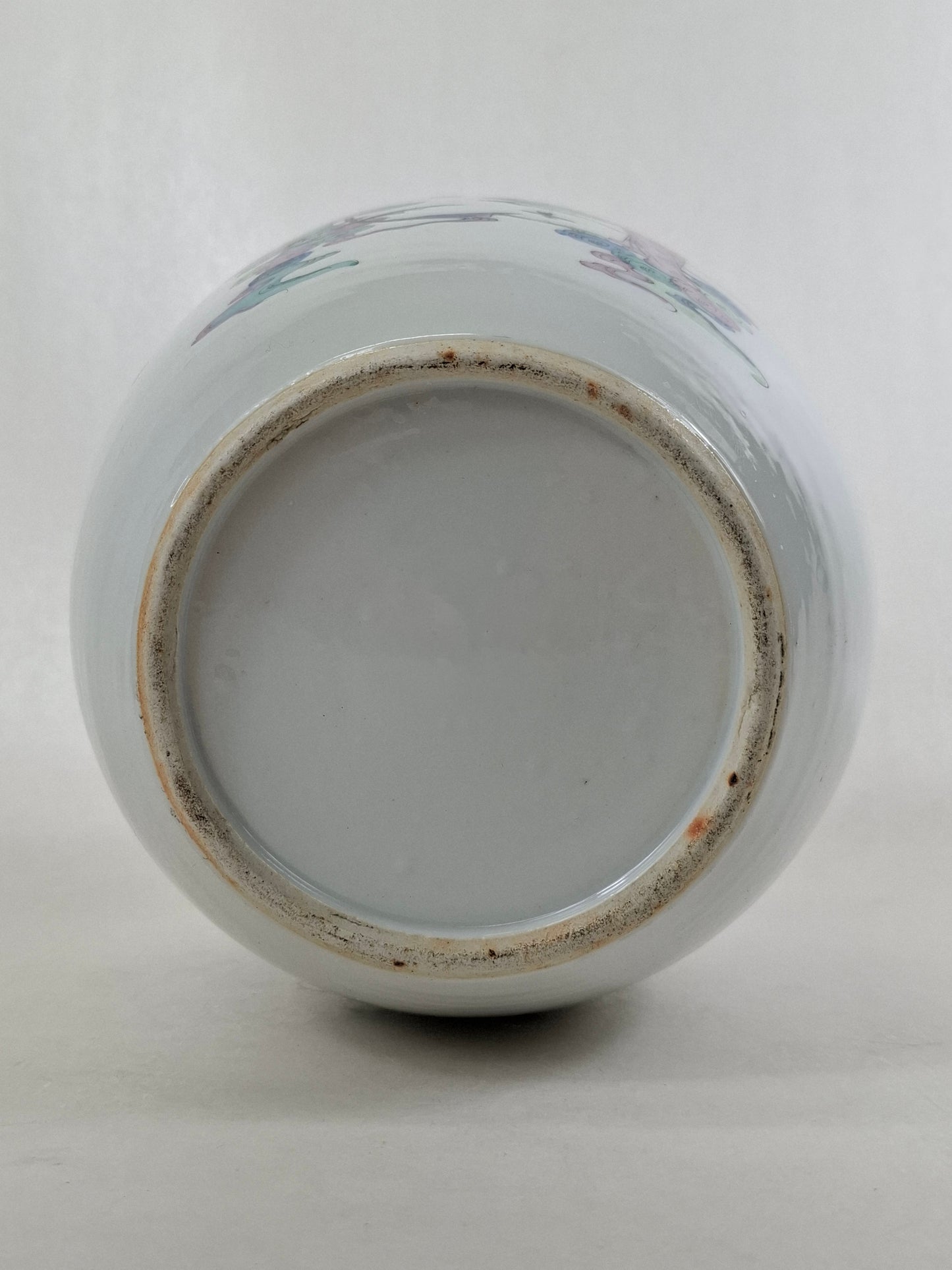 Pot à gingembre chinois ancien décoré de Hua Shen et de dames // Période de la République (1912-1949)