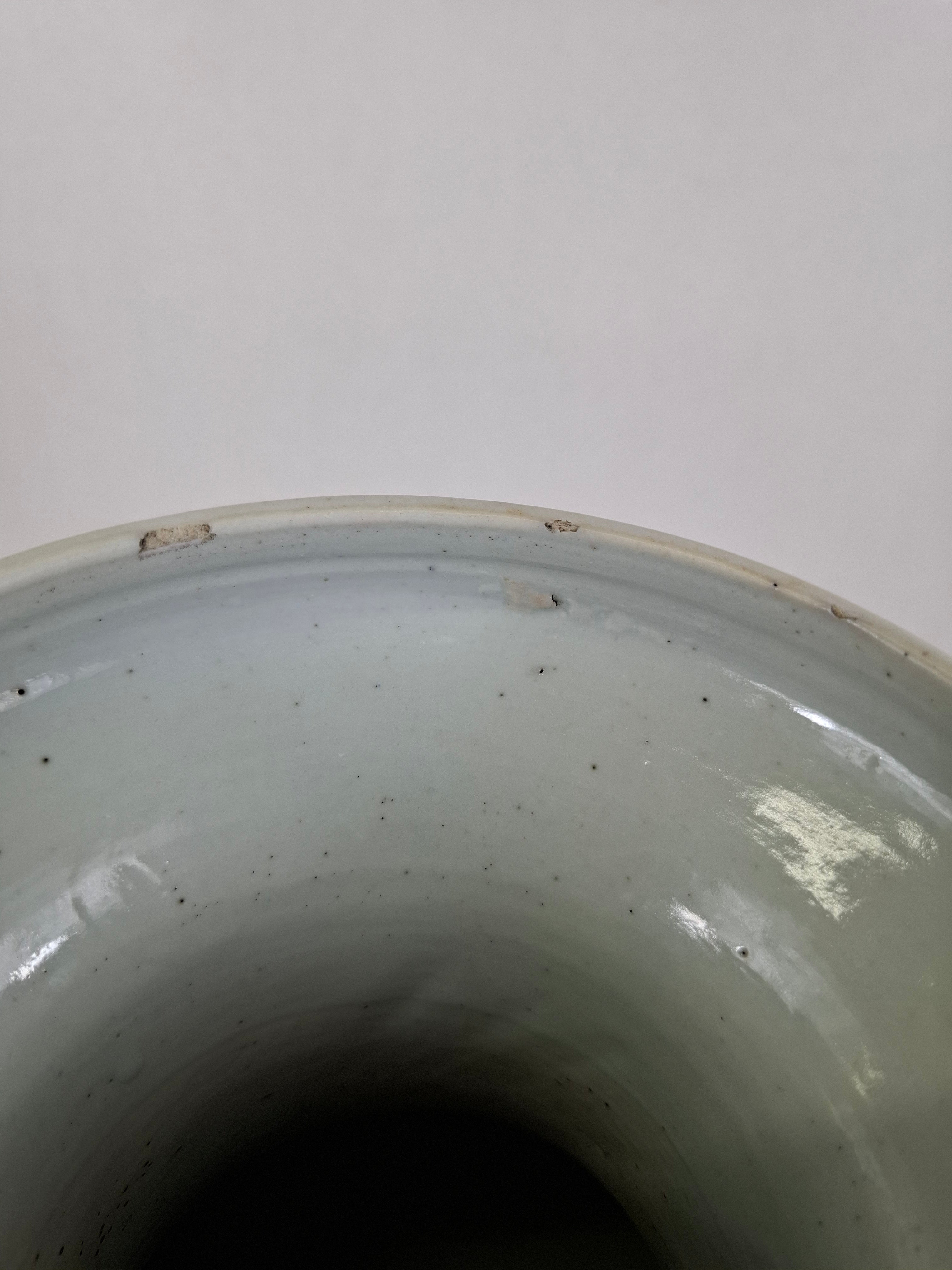 中国古董花瓶，饰以鸟语花香// 青花瓷- 清代- 19世纪– Diddenantiques