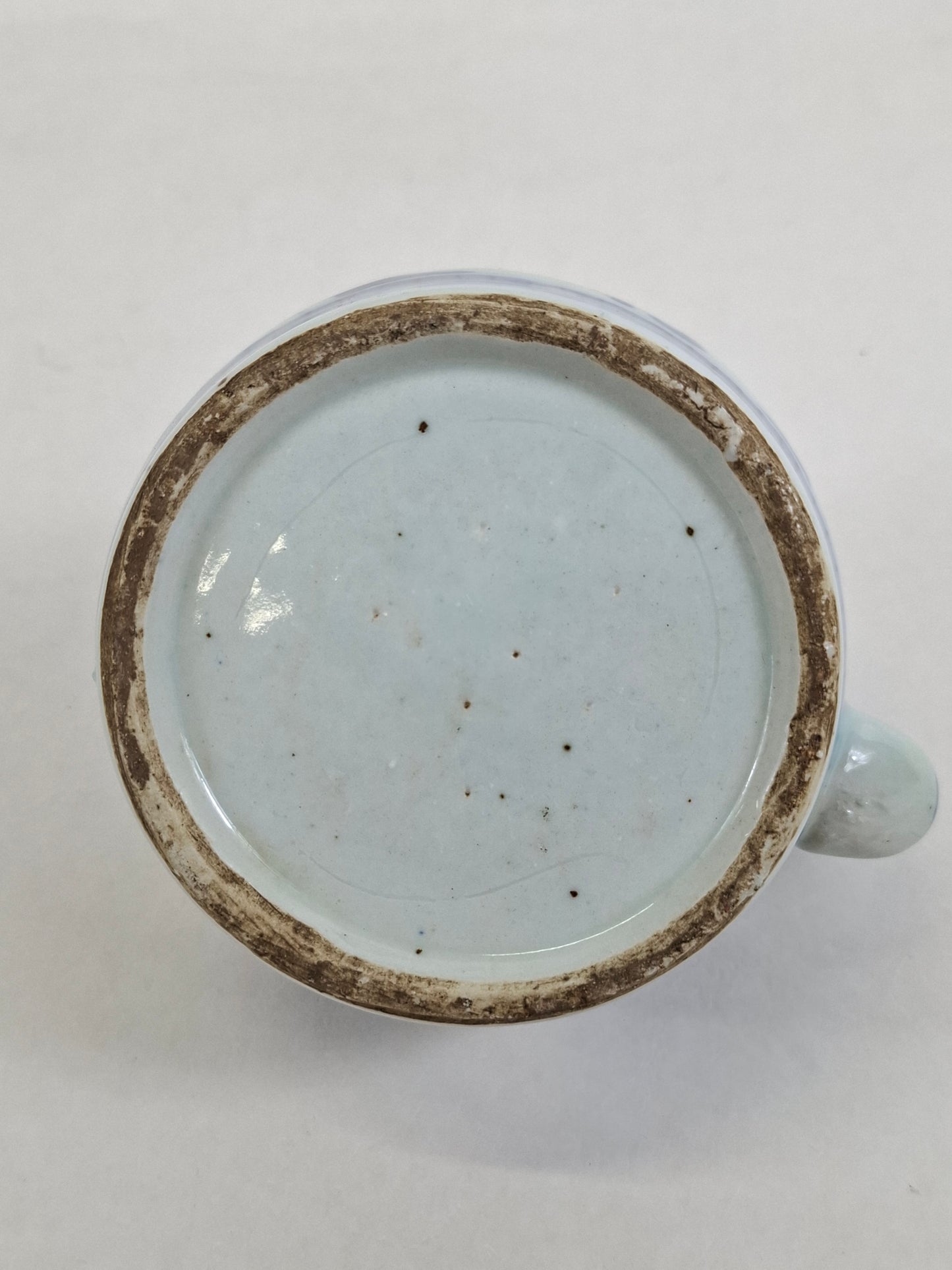 Bule chinês antigo da longevidade // Azul e branco - Dinastia Qing - século 19