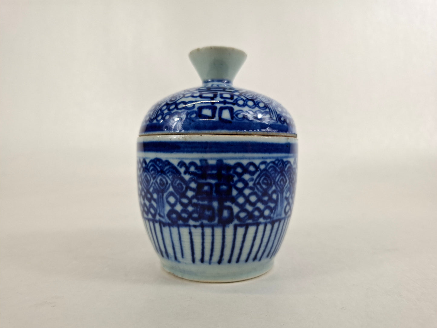 Bomboniere chinesa antiga duplo felicidade // Dinastia Qing - século 19