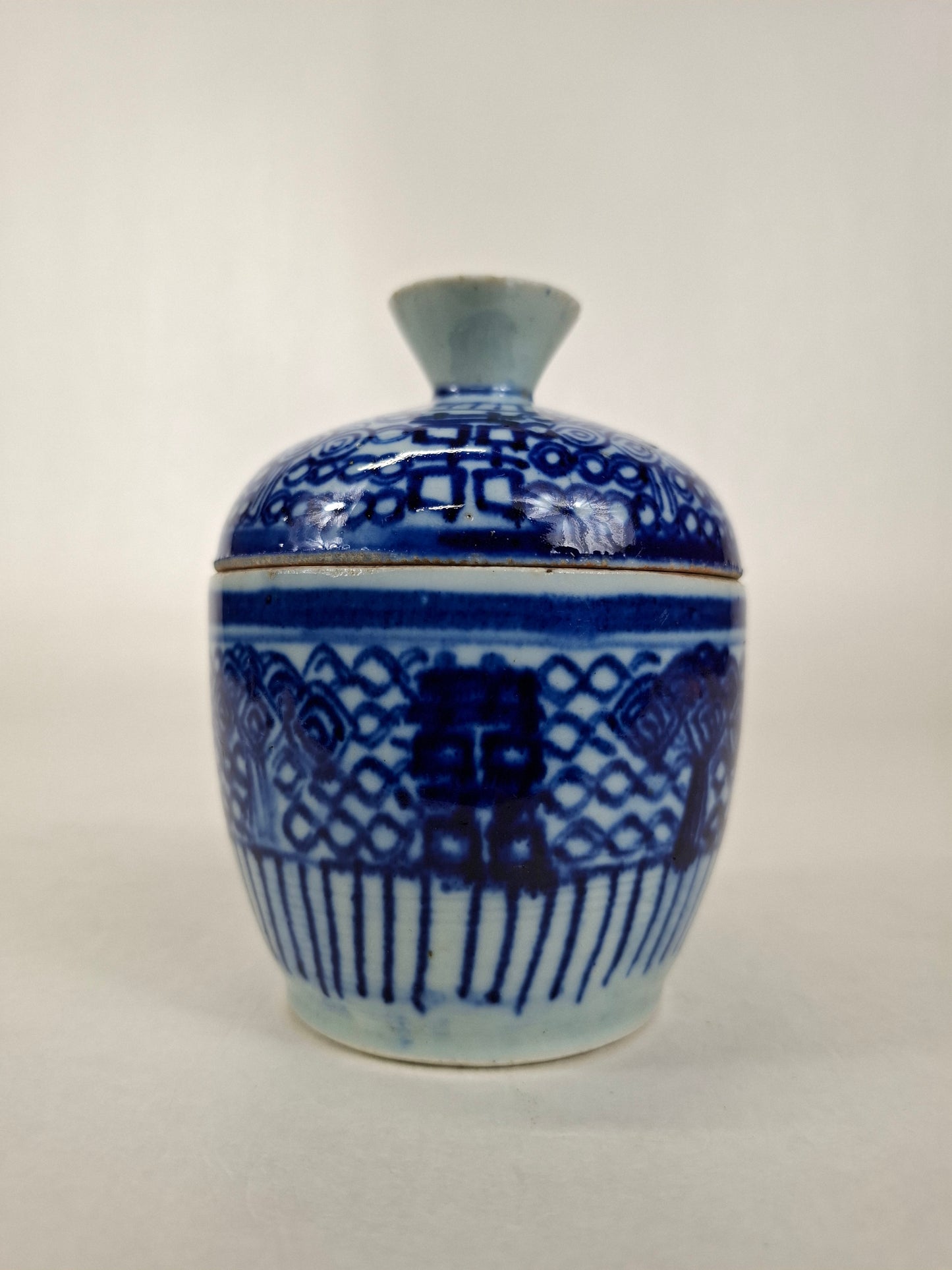 Bomboniere chinesa antiga duplo felicidade // Dinastia Qing - século 19