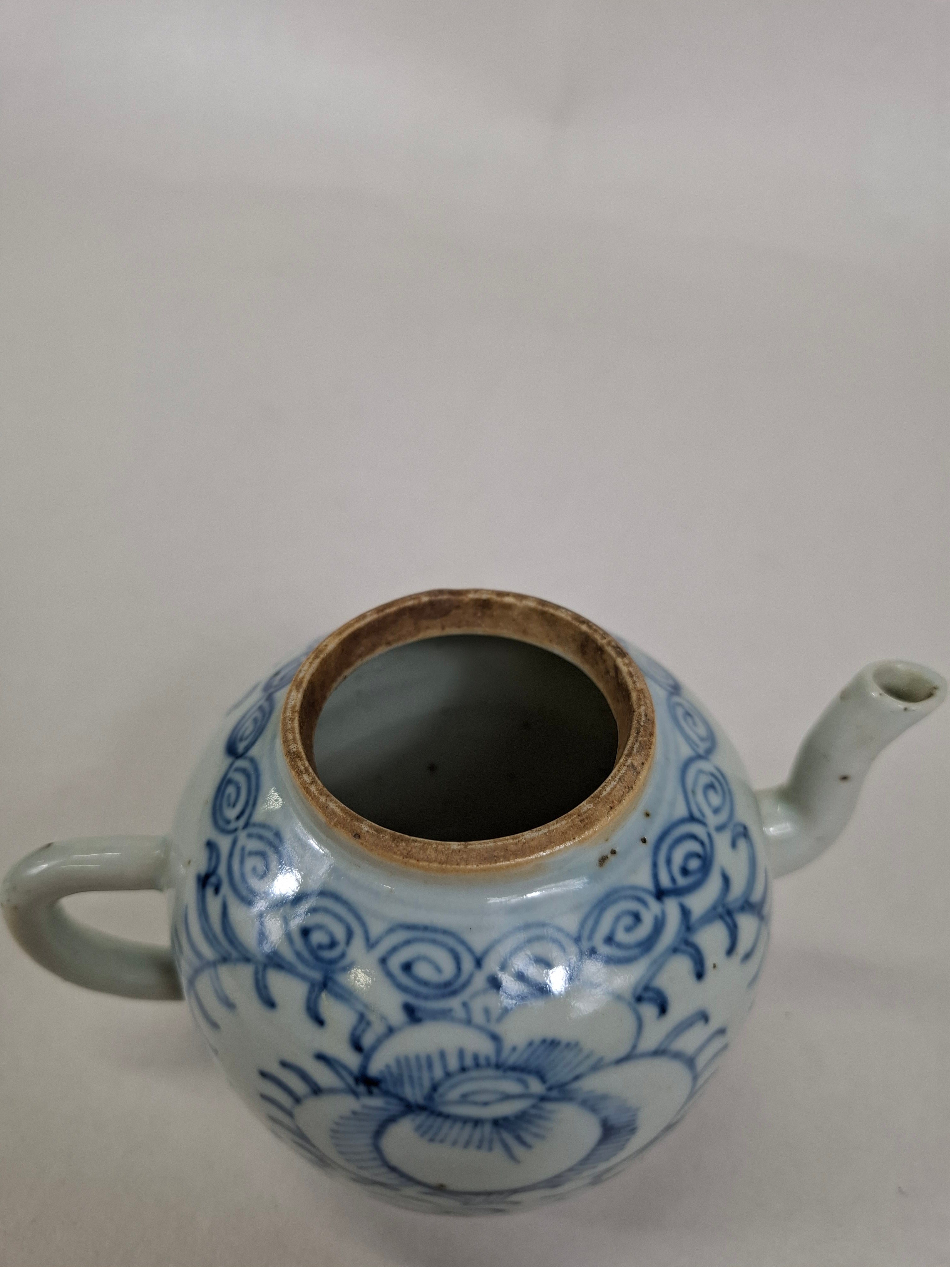 清代十九世纪中国古董花卉纹茶壶– Diddenantiques