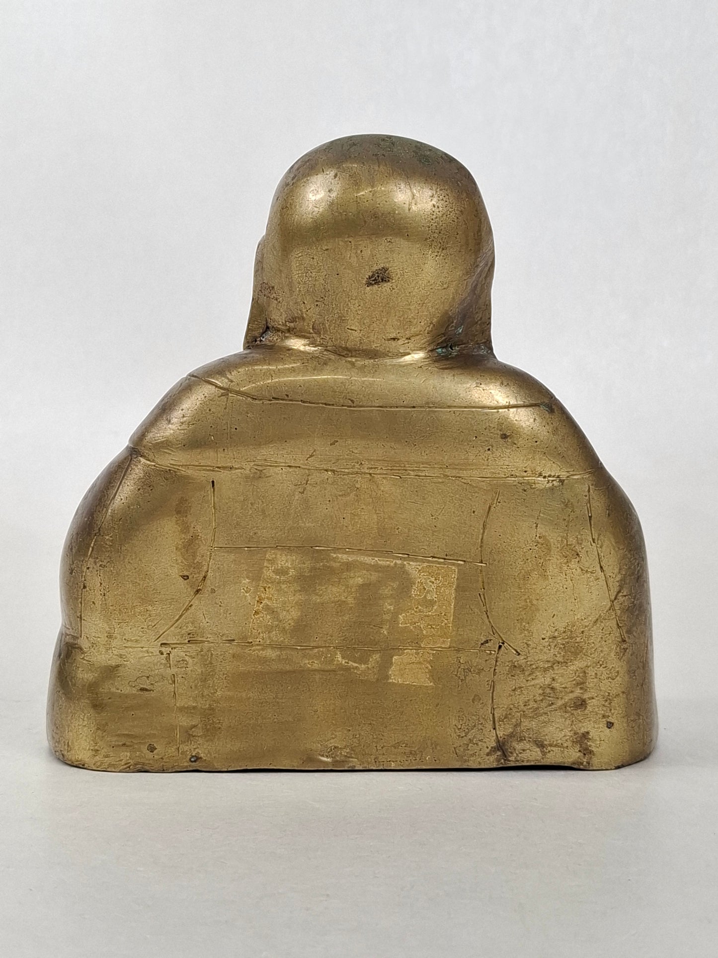 Vintage Chinese bronze gilded sitting buddha // Mid 20th century