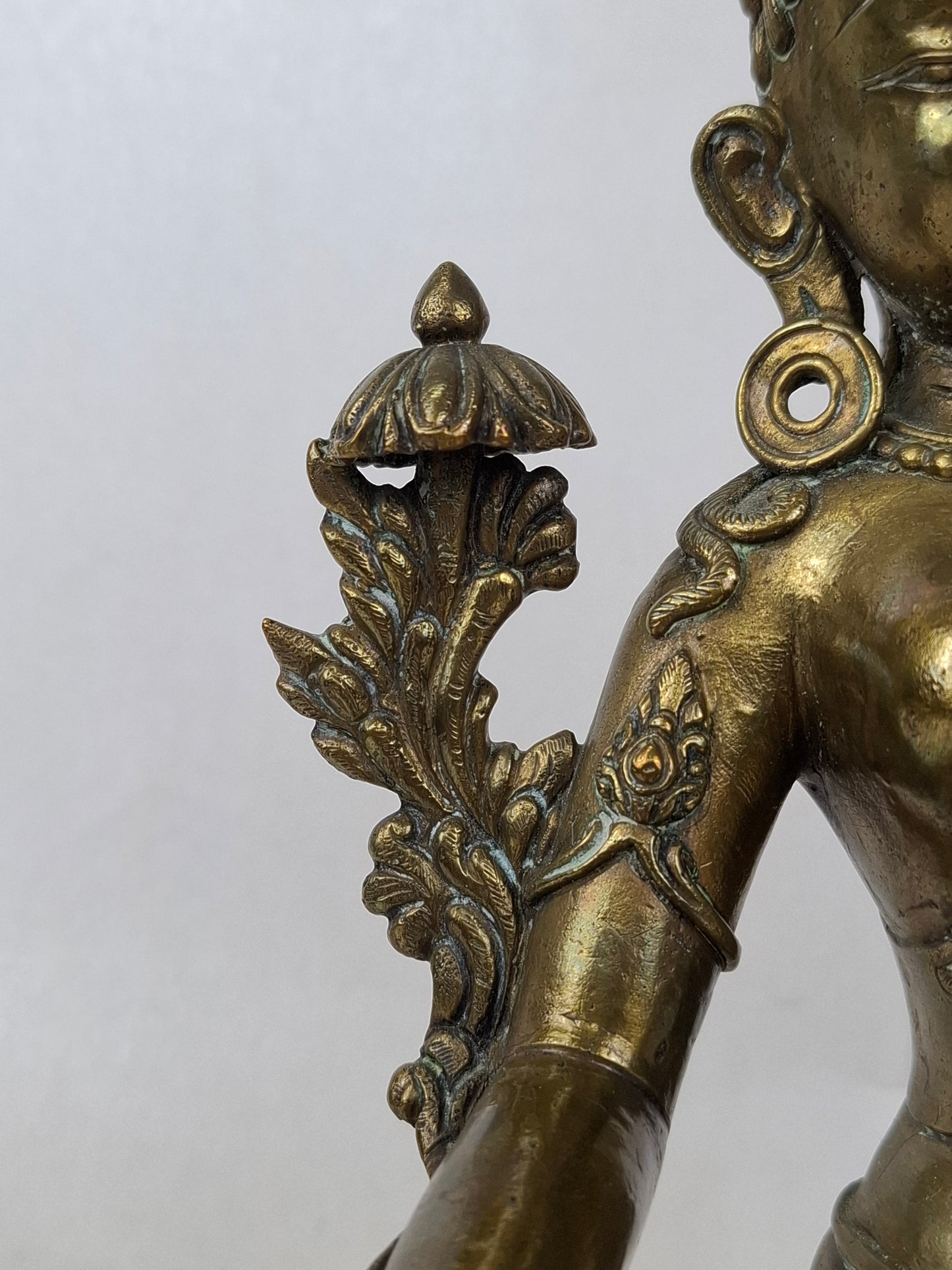 Large Chinese statue of the Tara goddess // Brass - Mid 20th century