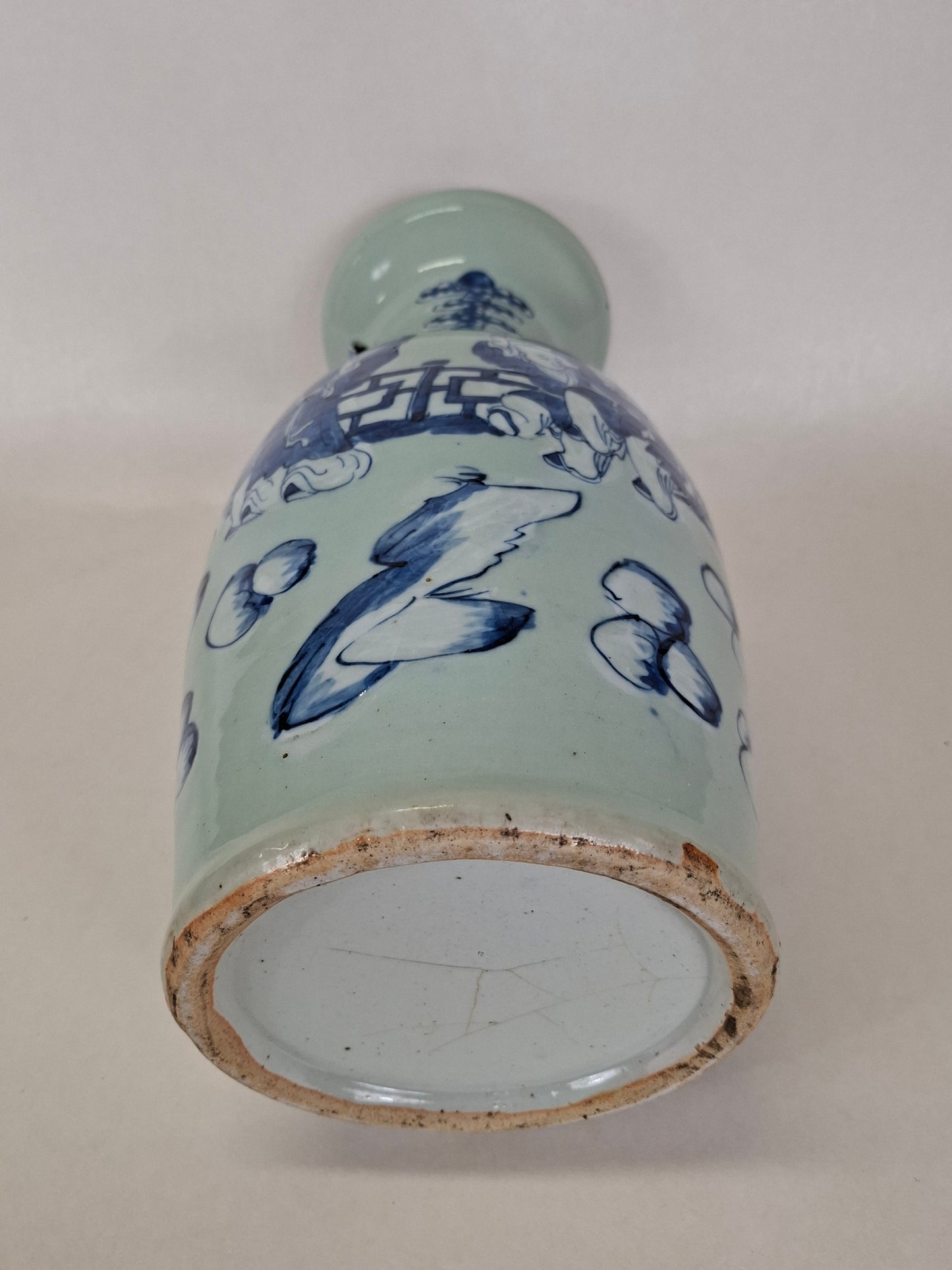 Bottom of an authentic Chinese 19th century celadon vase