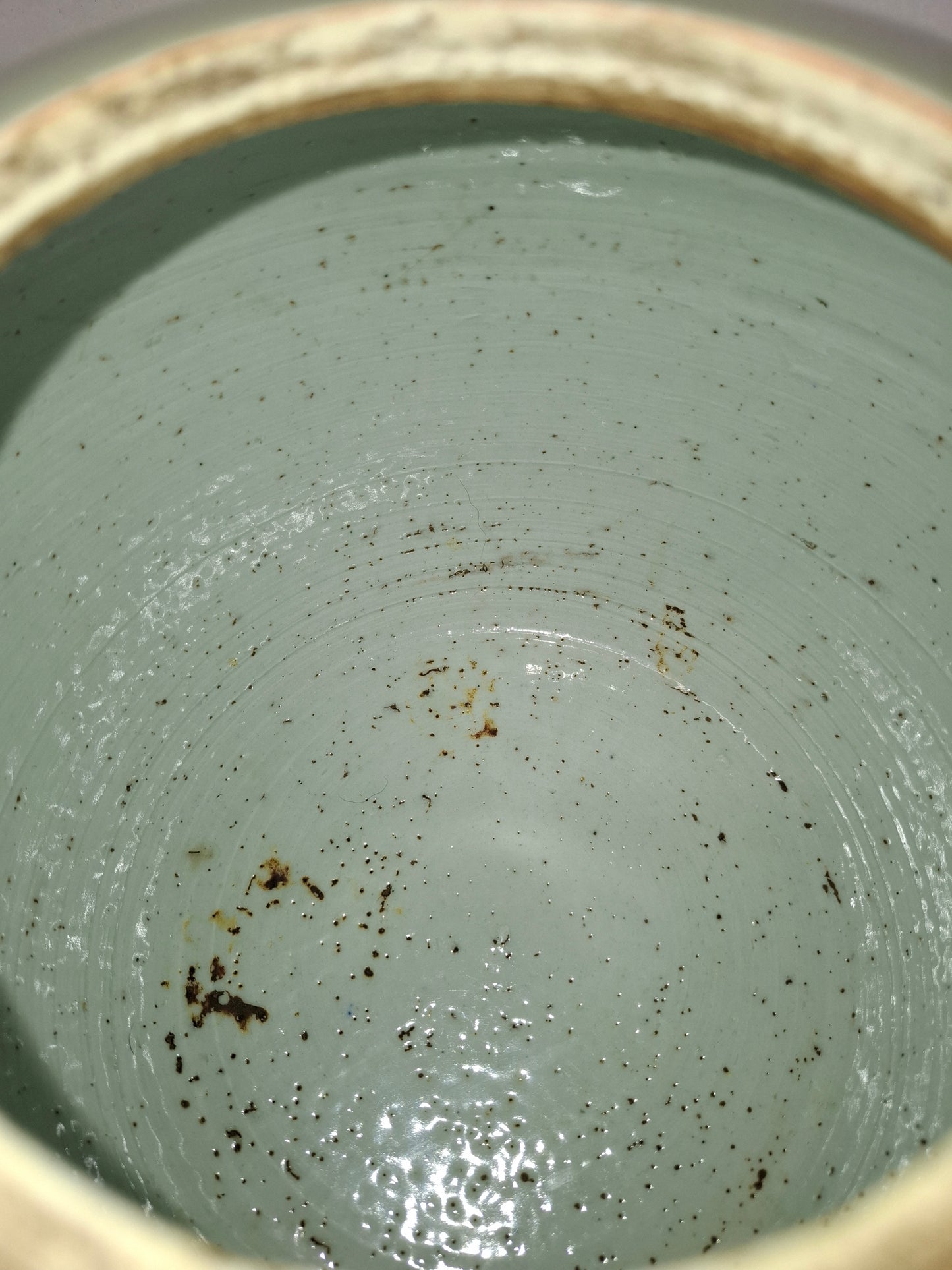 Antique Chinese ginger jar decorated with antiquities // Qing Dynasty - 19th century