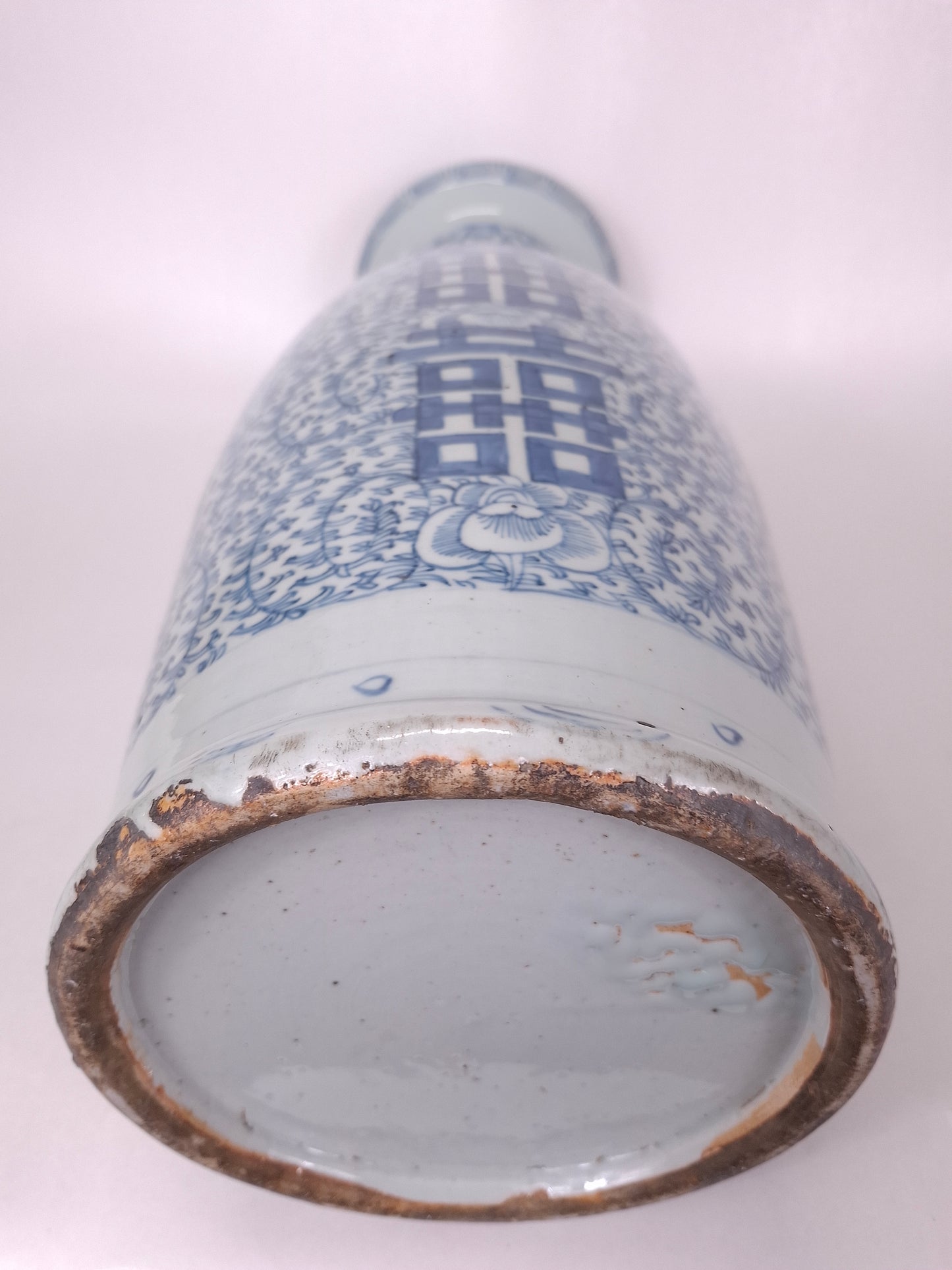 Large antique Chinese double happiness vase // Qing Dynasty - 19th century