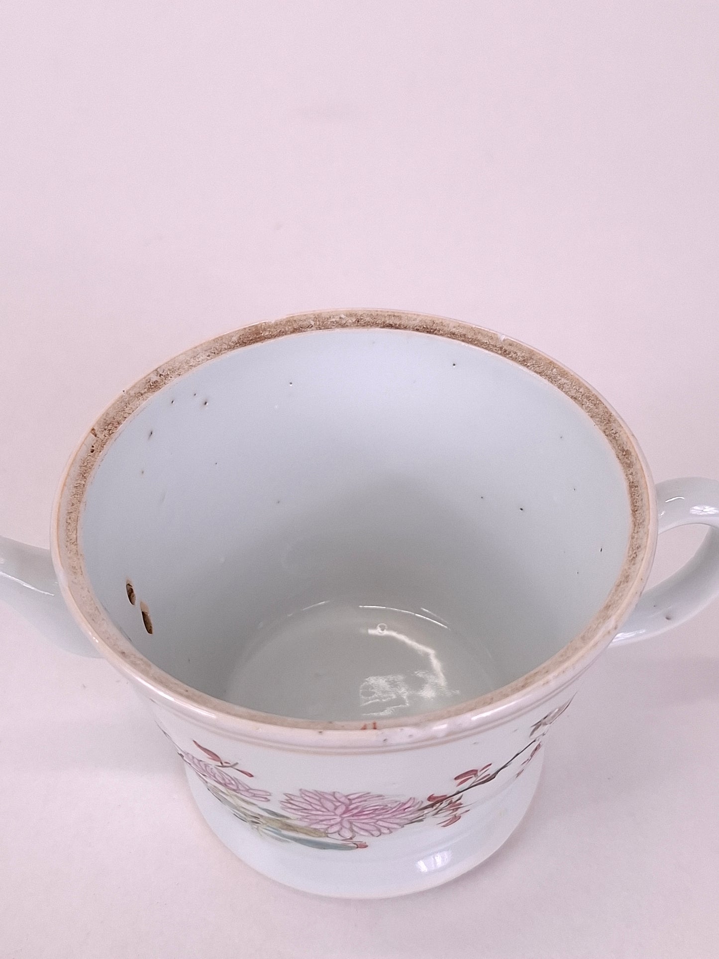 民国时期（1912-1949）中国古董浅绛彩花鸟纹奶壶