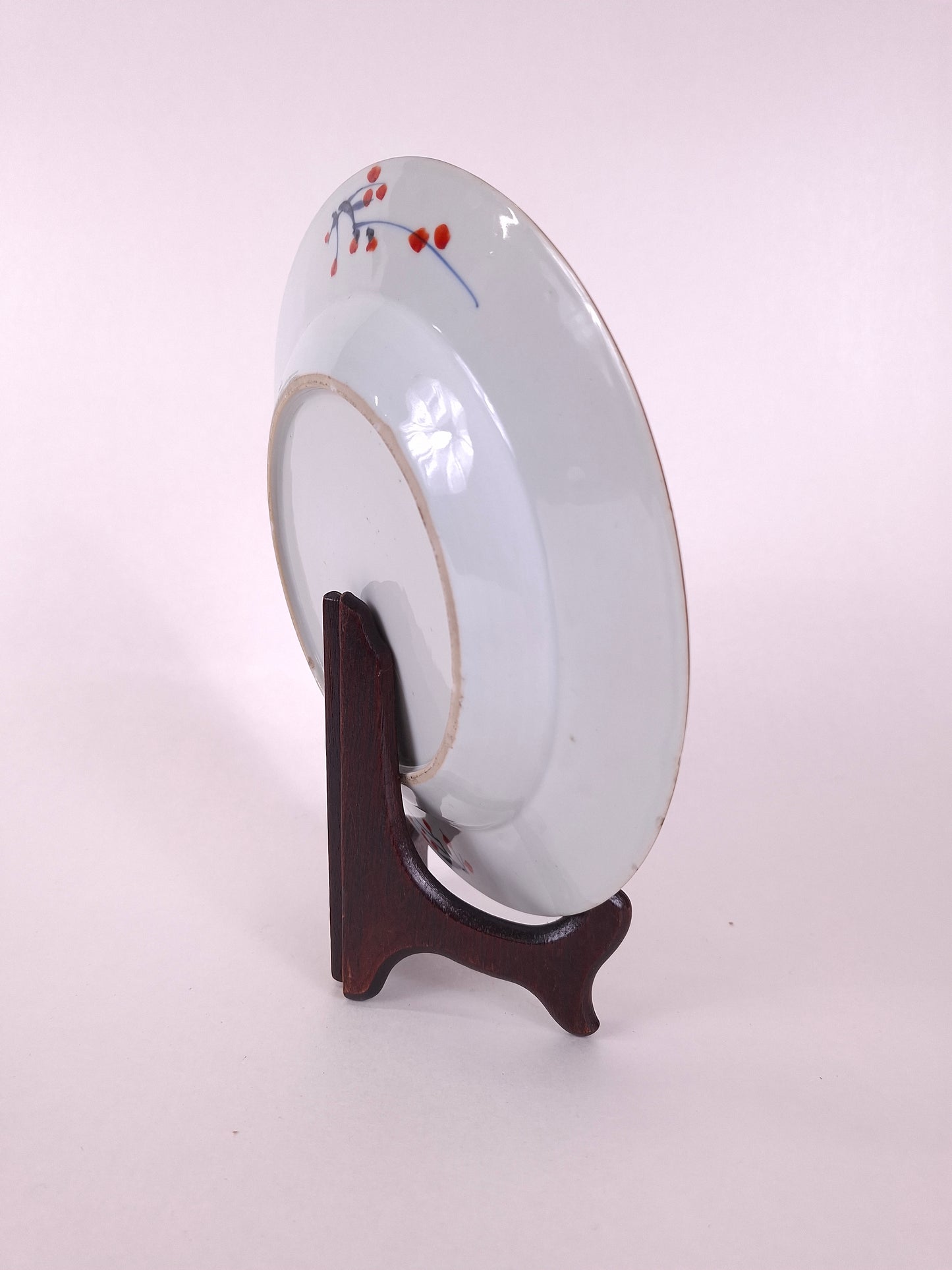 Prato antigo chinês imari decorado com motivos florais // Dinastia Qing - período Kangxi - século XVIII