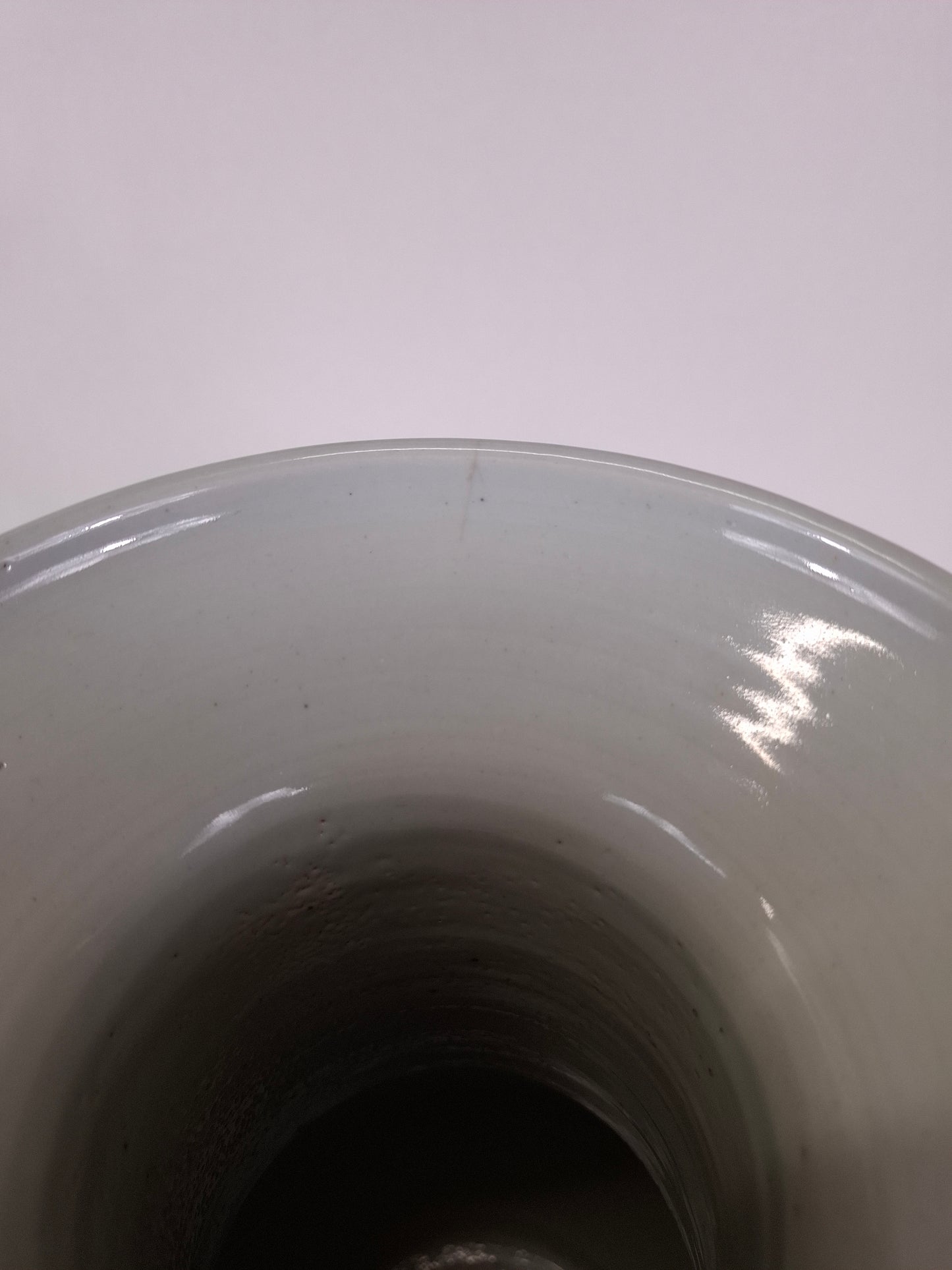 Vase antique chinois céladon bleu décoré de personnages // Dynastie Qing - XIXe siècle