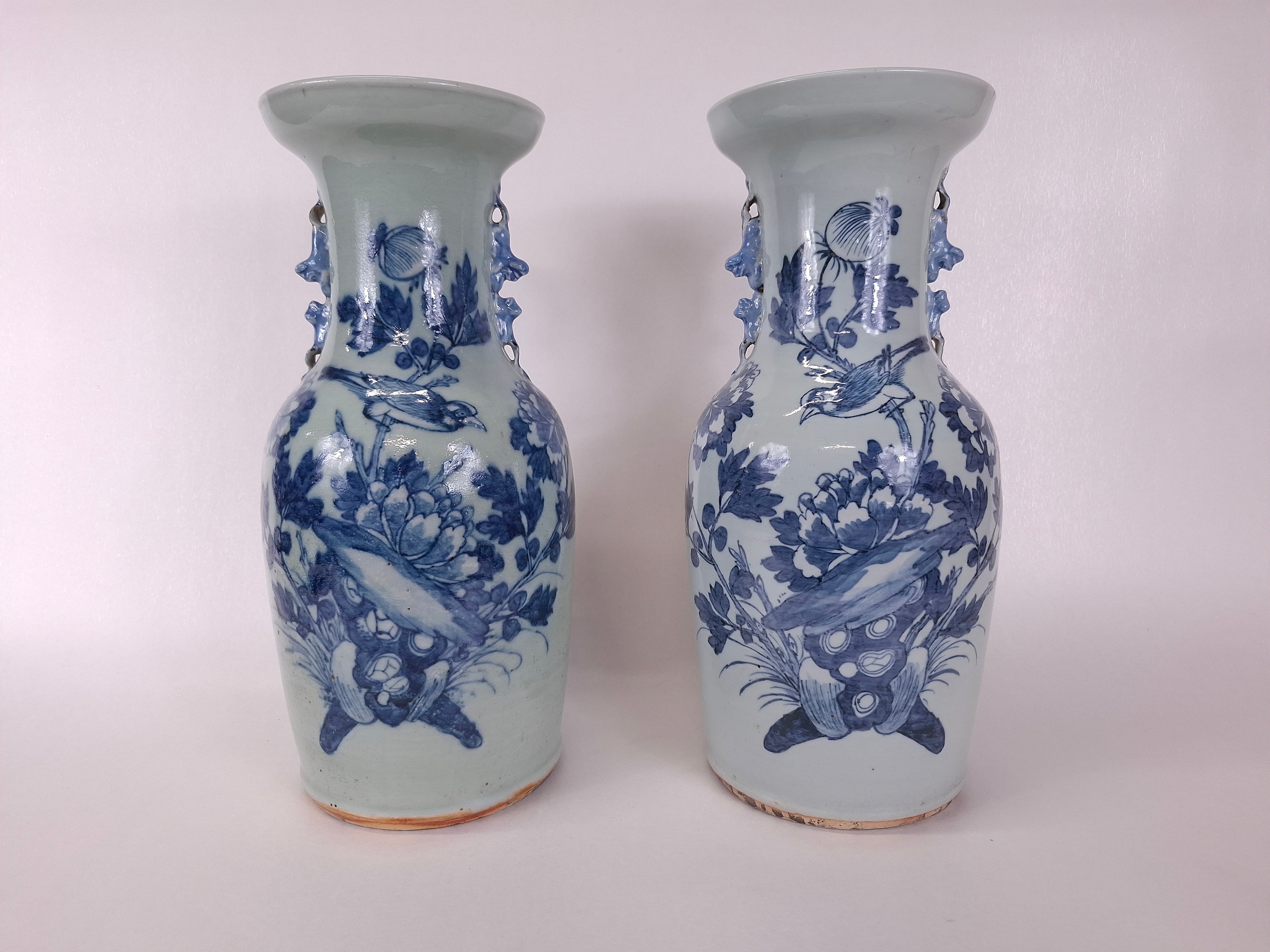 中国古陶磁器　清代～民国期　成化年造　花瓶 ☆1円〜 成化年造 花瓶 中国 陶器 アンティーク 中国古陶磁器 清代