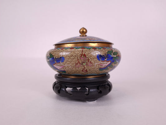 20世纪中国景泰蓝龙纹糖果盒
