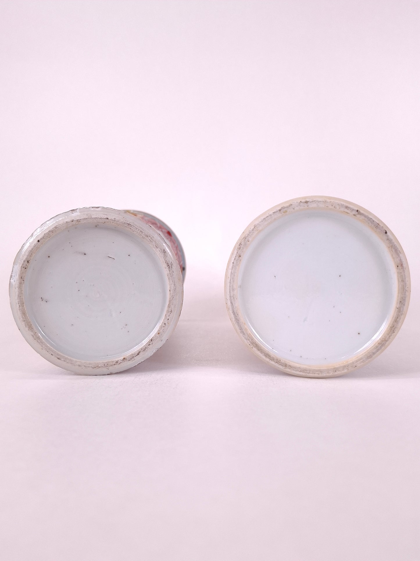 Pair Chinese iron red imari vases // Qing Dynasty - Kangxi period - 18th century
