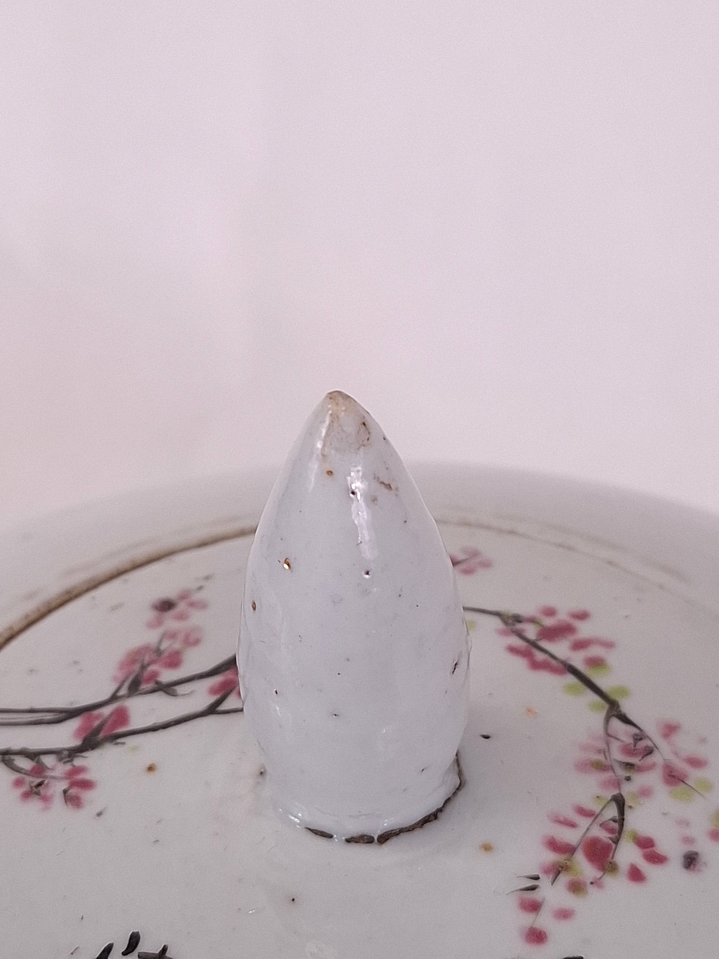 Ancien pot à gingembre chinois qianjiang cai décoré d'un oiseau et de fleurs // Dynastie Qing - 19e siècle