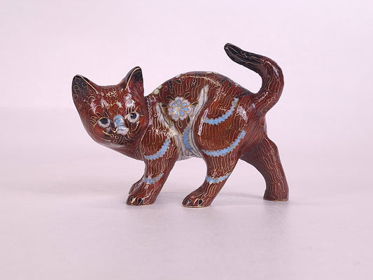 中国20世纪景泰蓝小猫摆件