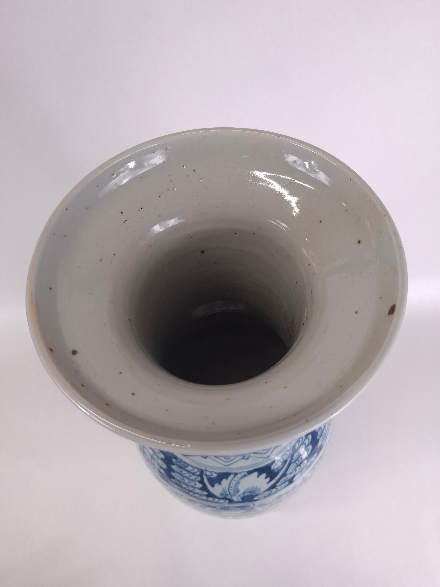Grand vase ancien chinois double bonheur // Dynastie Qing - XIXe siècle
