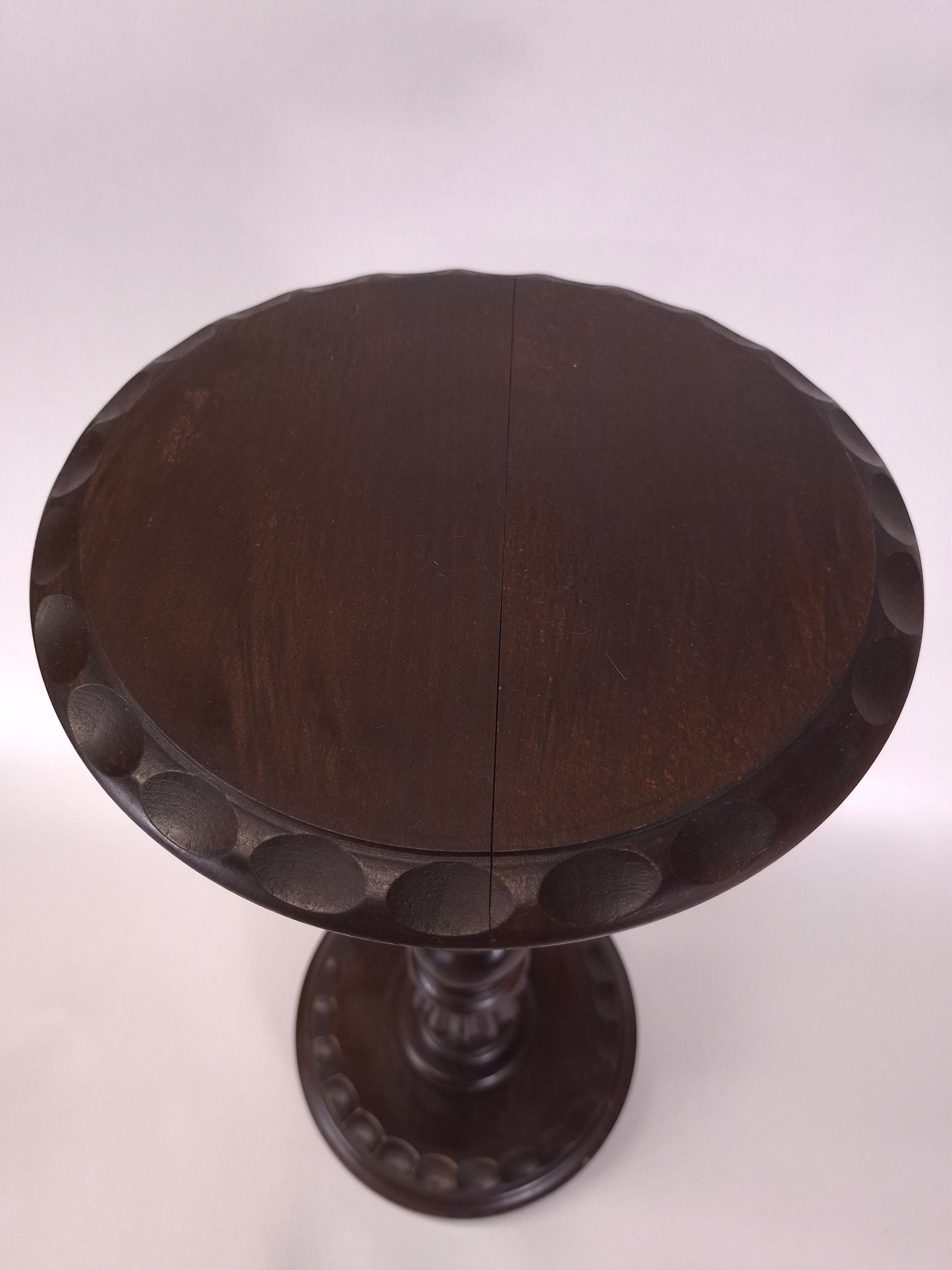 Vintage wooden barley twist plant stand // Belgium - Mid 20th century