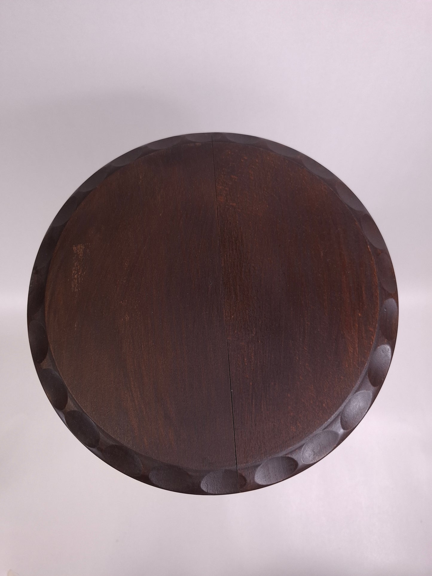 Vintage wooden barley twist plant stand // Belgium - Mid 20th century
