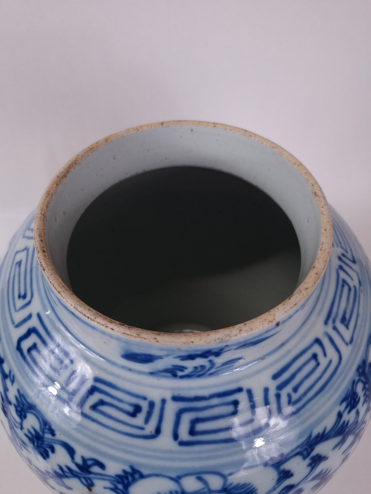 Vase temple chinois double bonheur ancien // Dynastie Qing - XIXe siècle