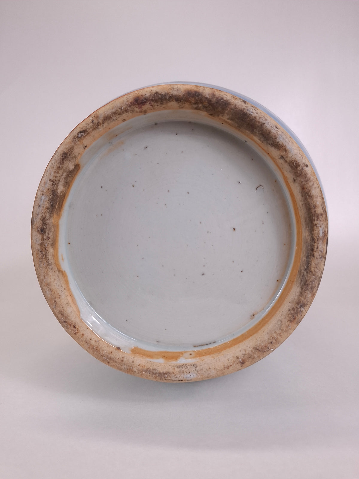 Vaso chinês antigo grande decorado com pássaros e flores // Dinastia Qing - século XIX