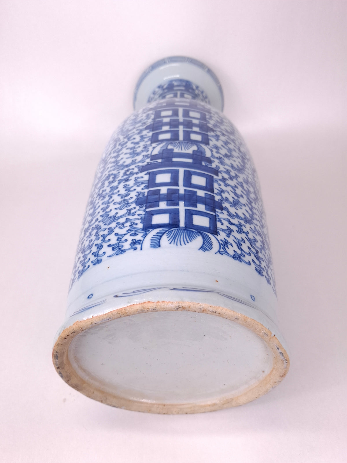 Grand vase ancien chinois double bonheur // Dynastie Qing - XIXe siècle