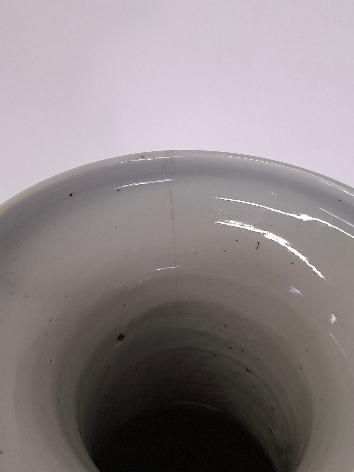 Vaso chinês antigo grande decorado com pássaros e flores // Dinastia Qing - século XIX