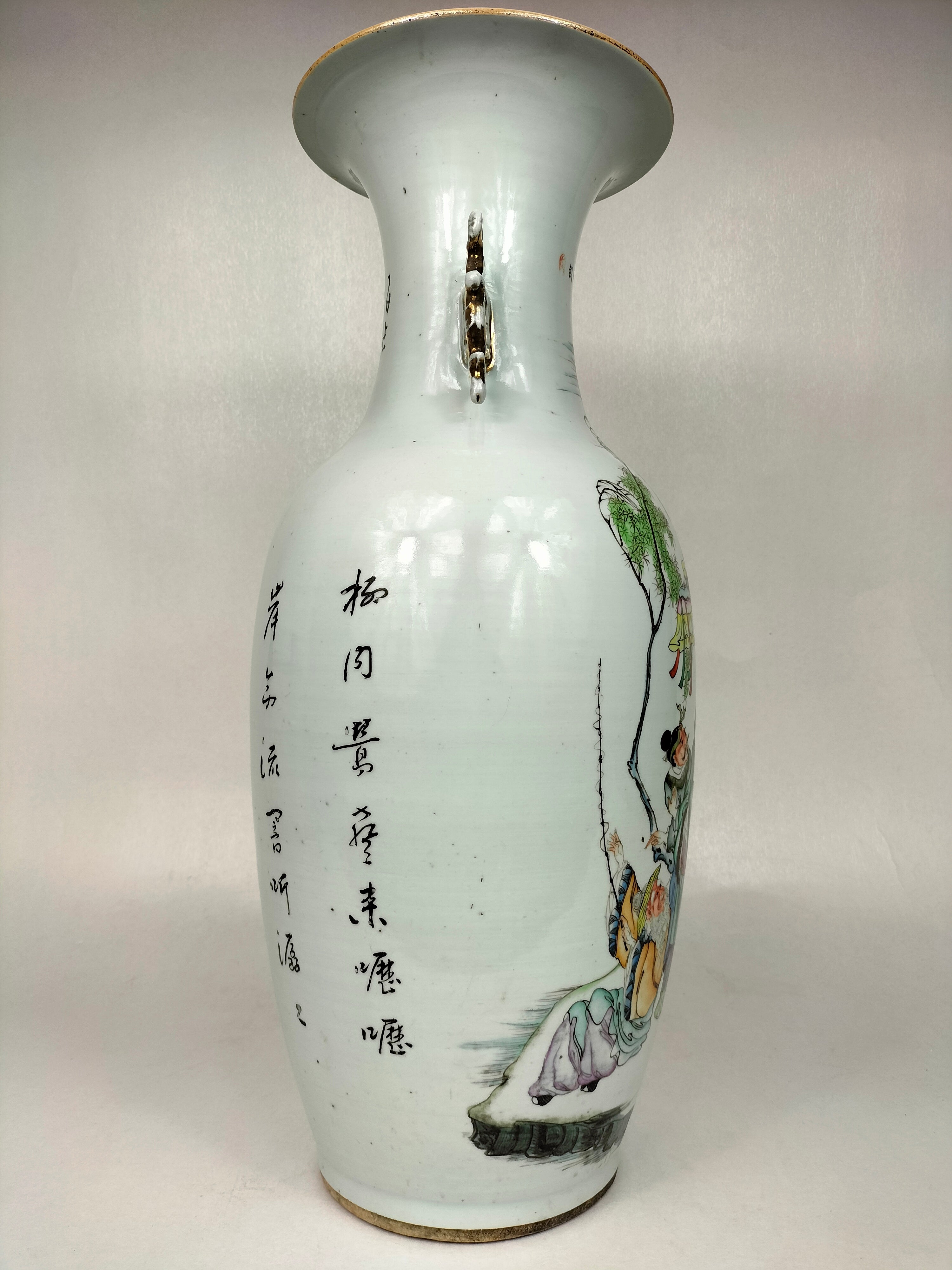 大型古董中国花瓶，带有皇家场景//民国时期（1912-1949） – Diddenantiques