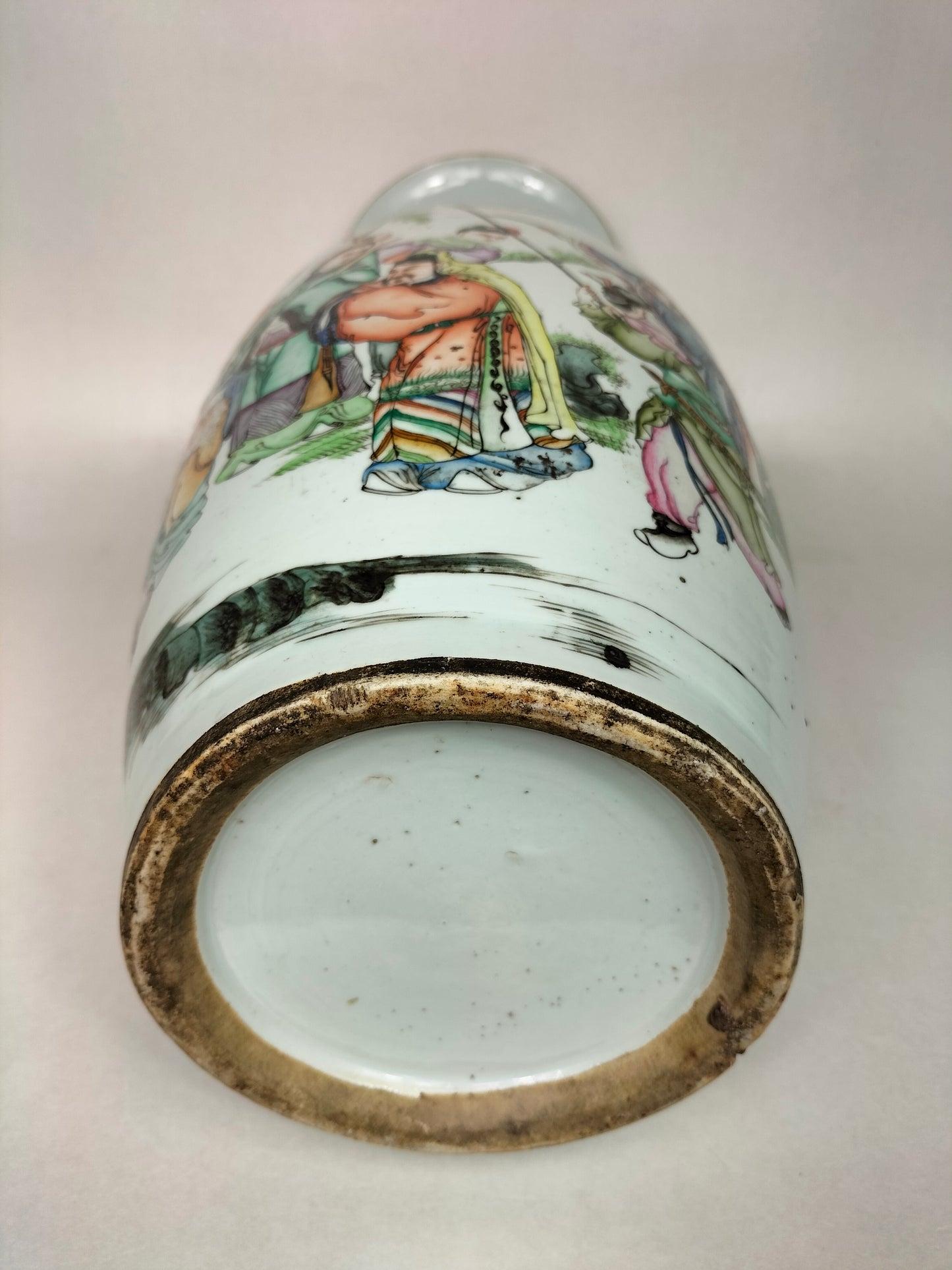 大型古董中国花瓶，带有皇家场景//民国时期（1912-1949）