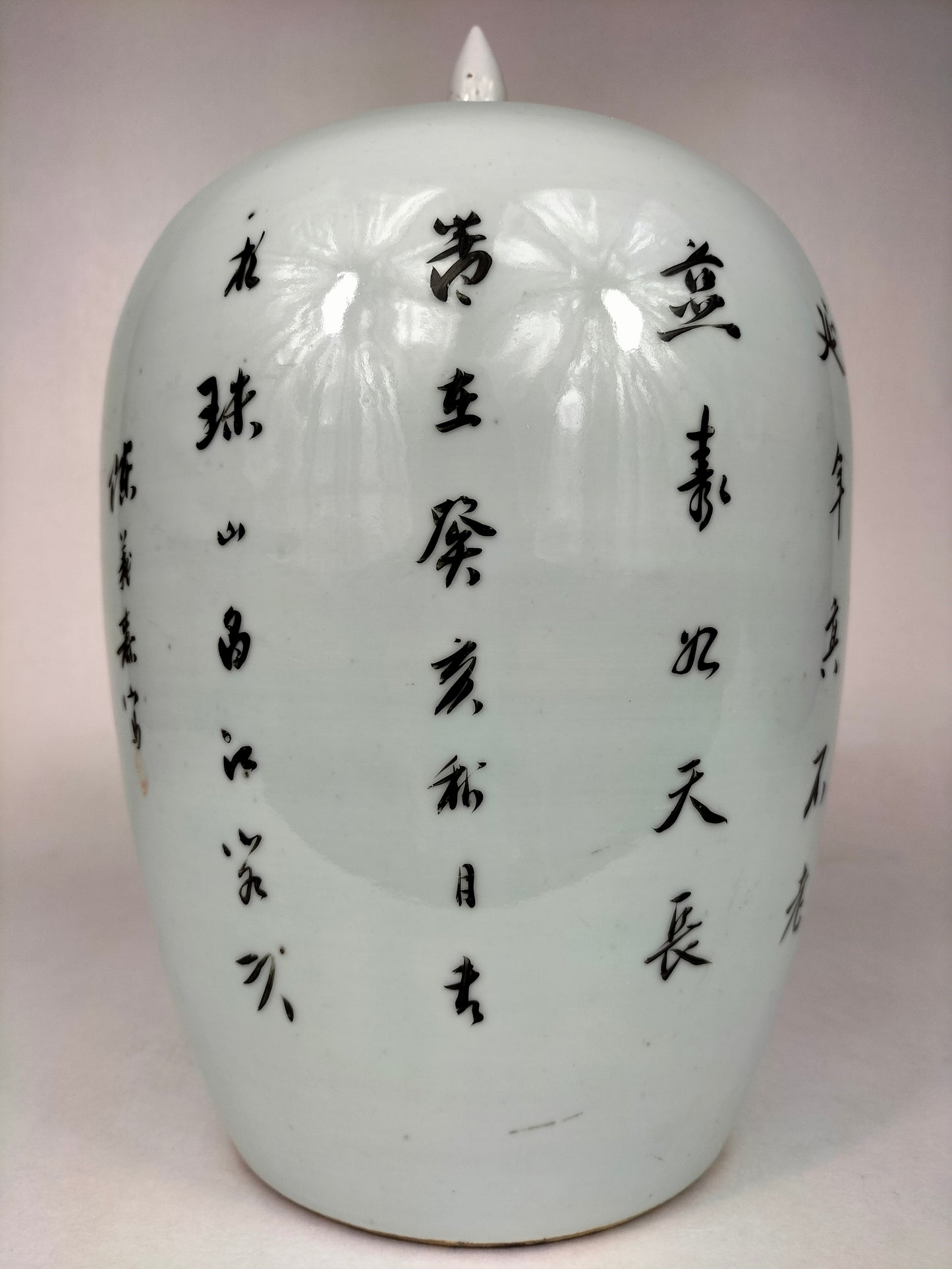 Antique Chinese ginger jar decorated with immortals // Republic Period (1912-1949)