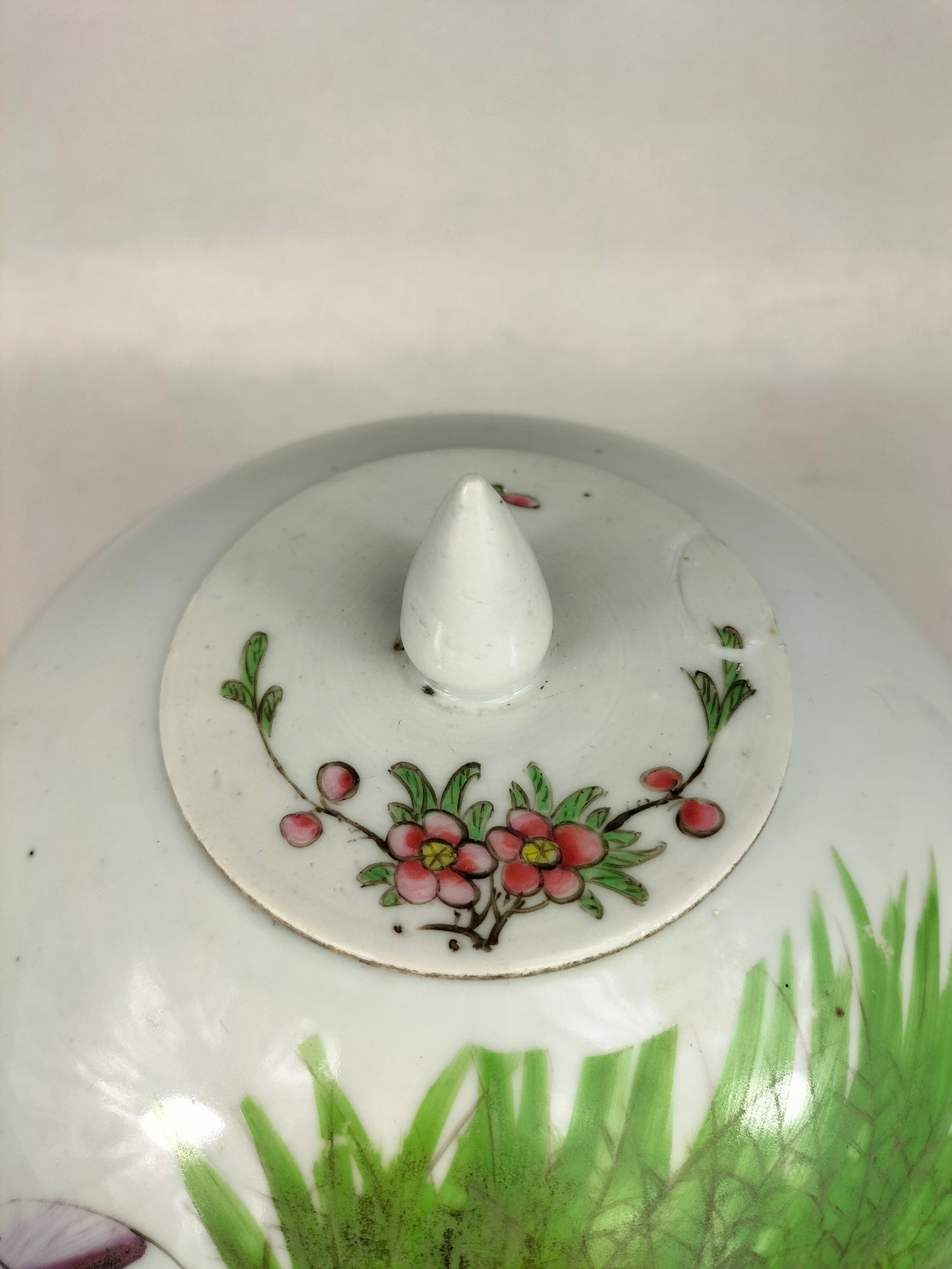 古董中国姜罐，装饰有儿童和水牛//民国时期（1912-1949）