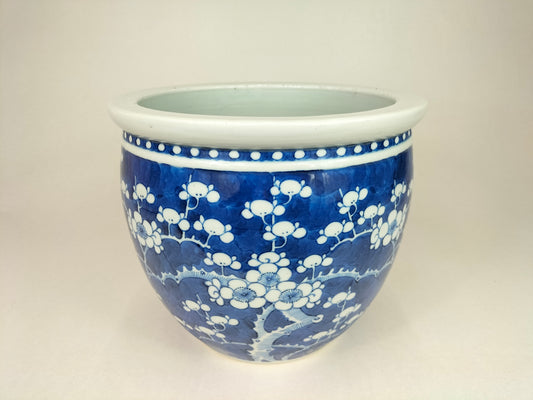 Pot de fleur de prunus chinois antique // Dynastie Qing - Fin 19ème/Début 20ème siècle