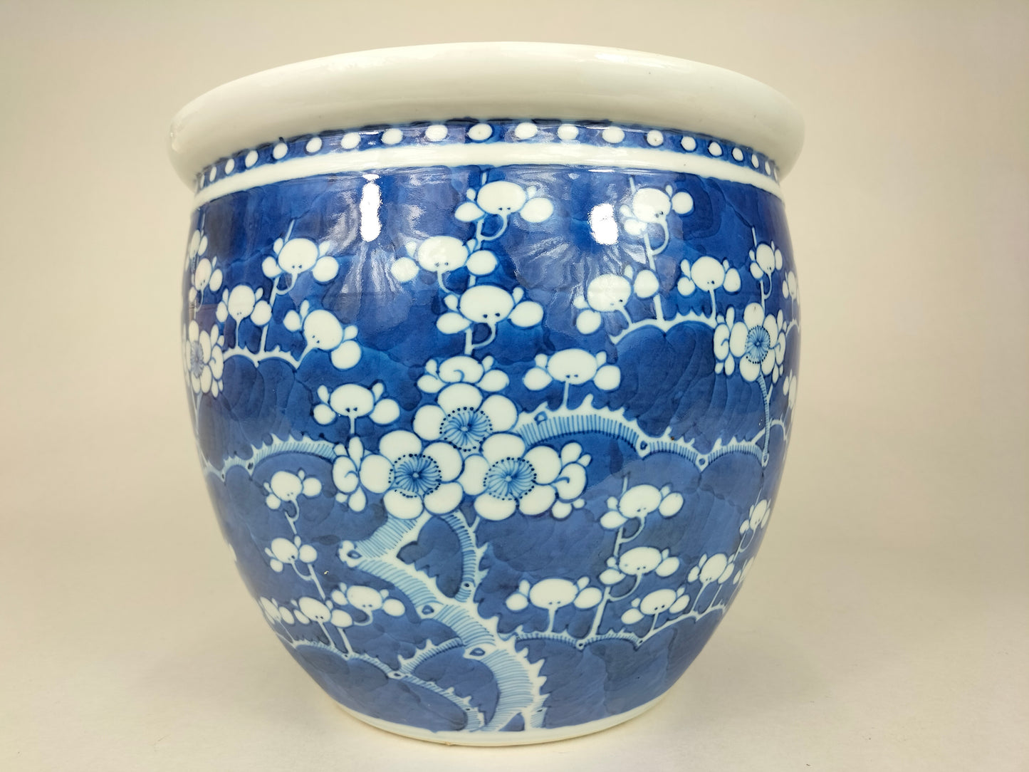 Pot de fleur de prunus chinois antique // Dynastie Qing - Fin 19ème/Début 20ème siècle