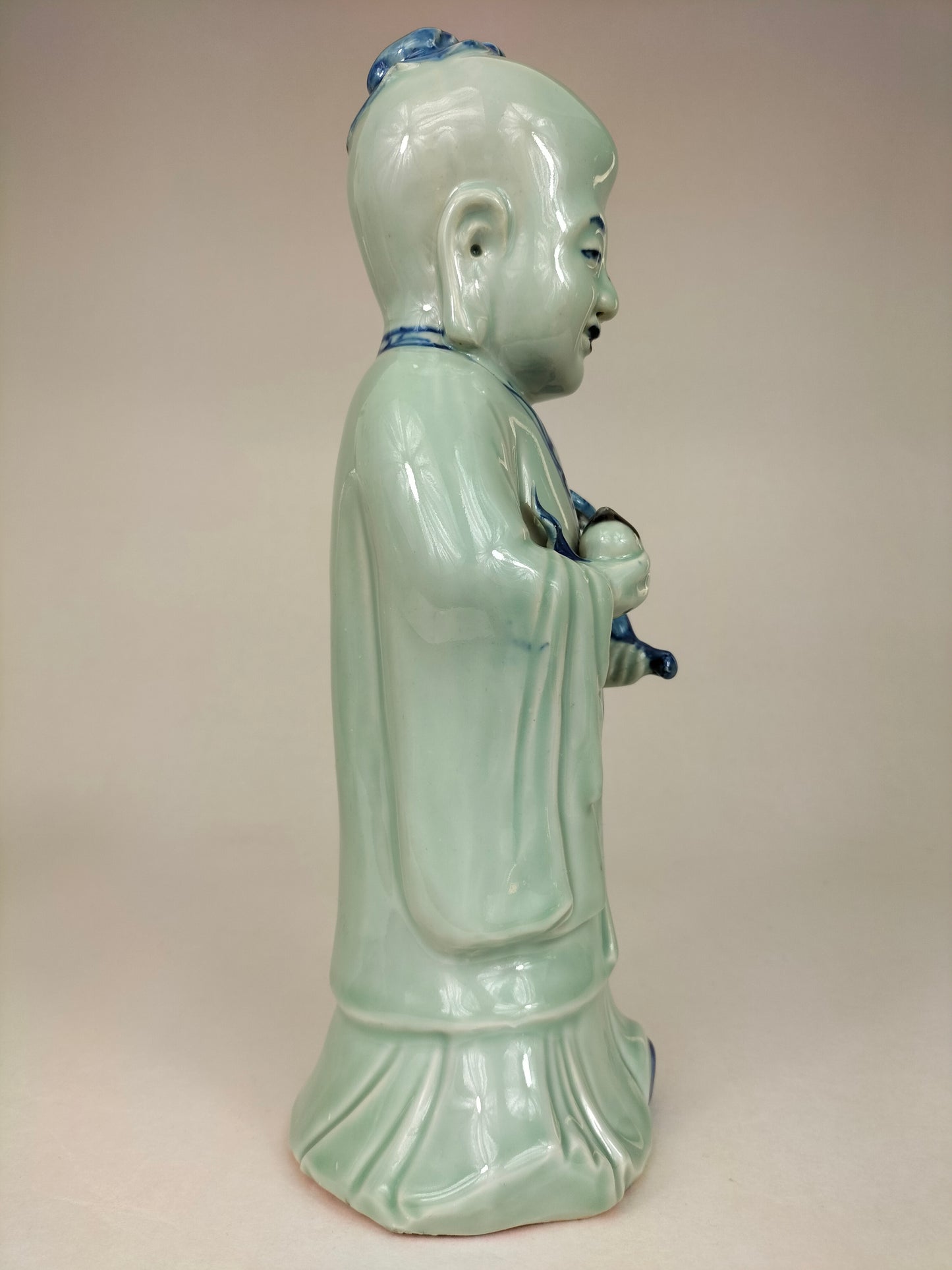 Statue chinoise de Shou Lao // Dieu de la chance et de la fortune - XXe siècle