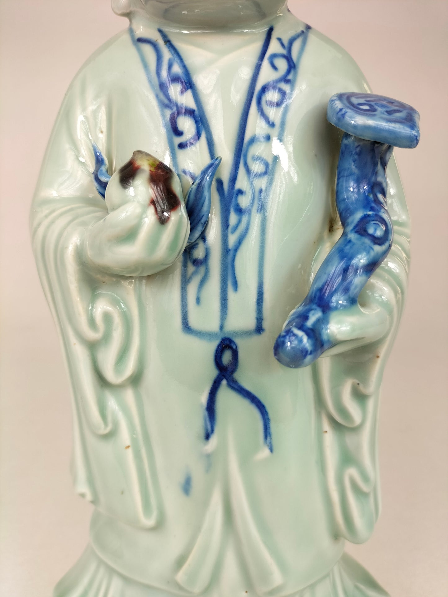 Chinese statue of Shou Lao // God of luck and fortune - 20th century