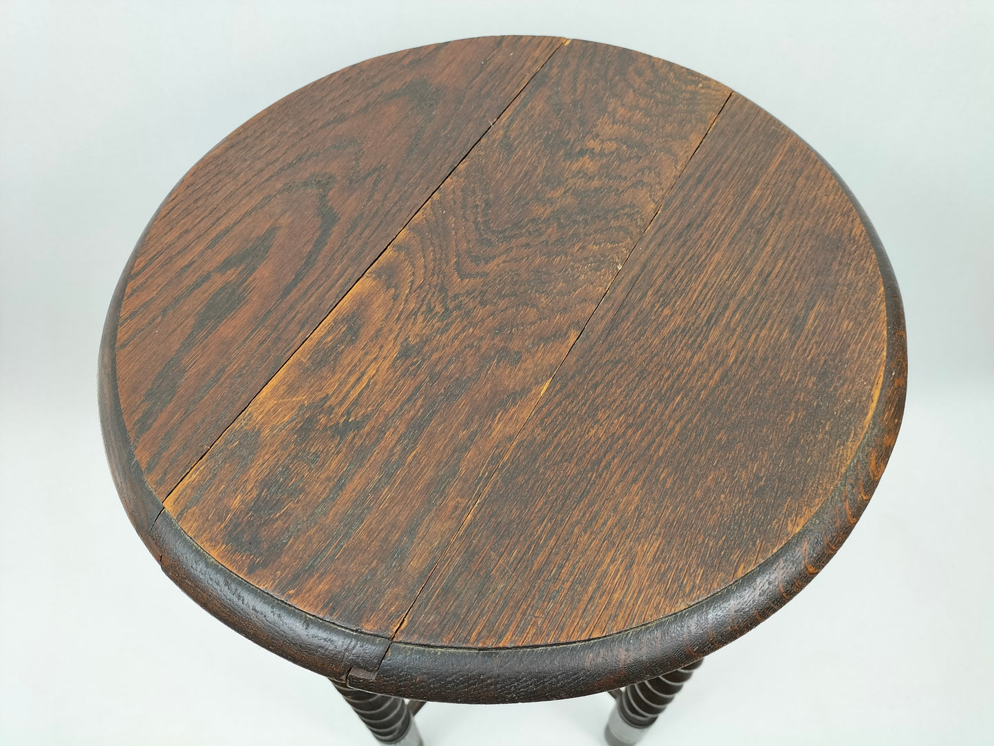 古董橡木“大麦麻花”折叠桌 // 英格兰 - 20 世纪初