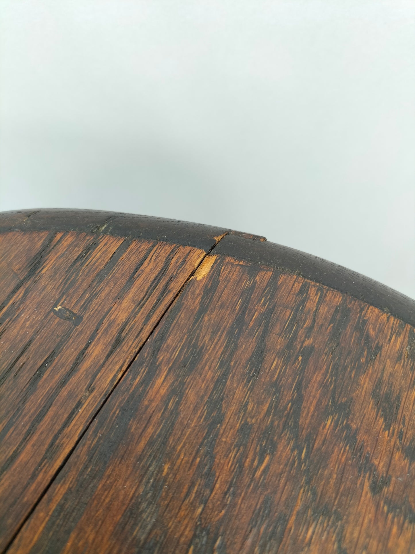 Bàn gấp "lúa mạch xoắn" bằng gỗ sồi cổ // Anh - Đầu thế kỷ 20