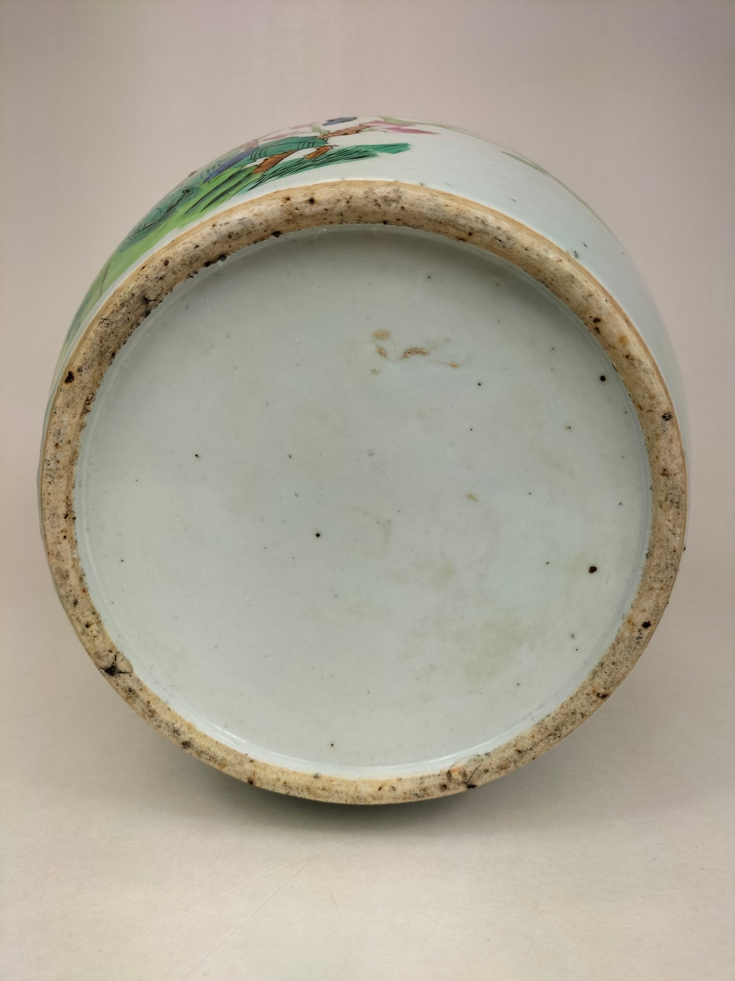 Pot à gingembre chinois ancien à décor de phénix et pivoines // Période République (1912-1949)