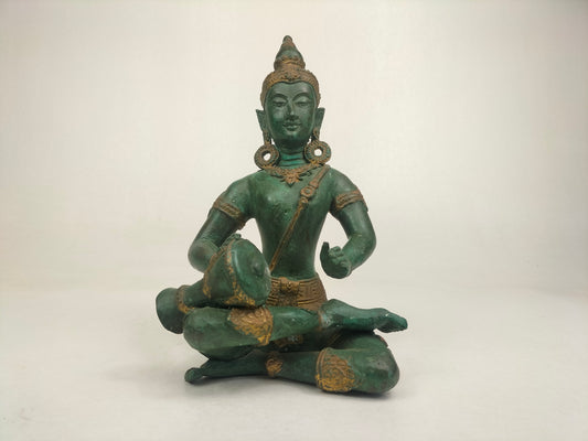 تمثال بوذا البرونزي المذهب لحارس المعبد // ثالياند - القرن العشرين